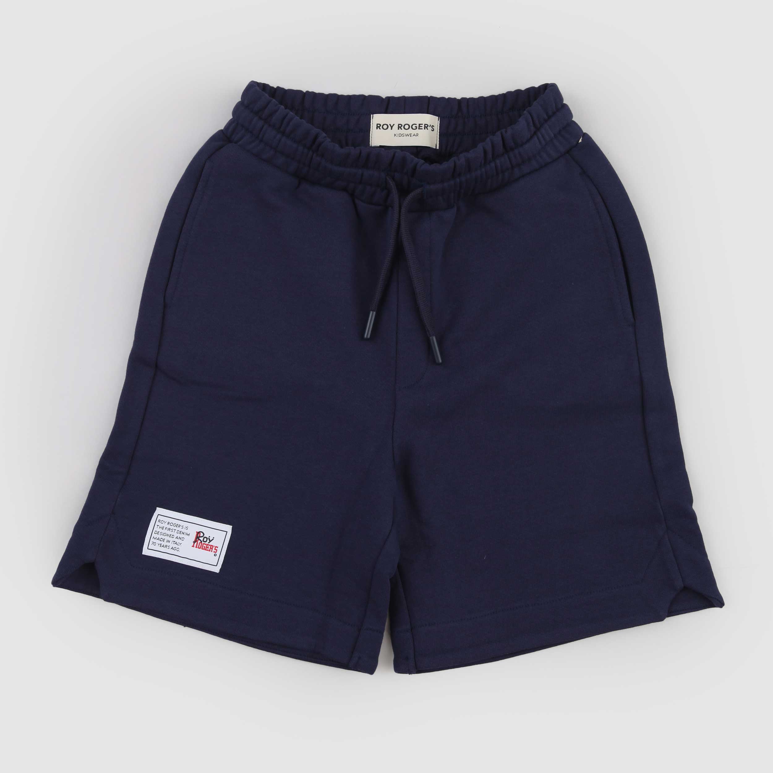 Blue Bermuda Shorts with Iconic Black Plate by ROY ROGERS