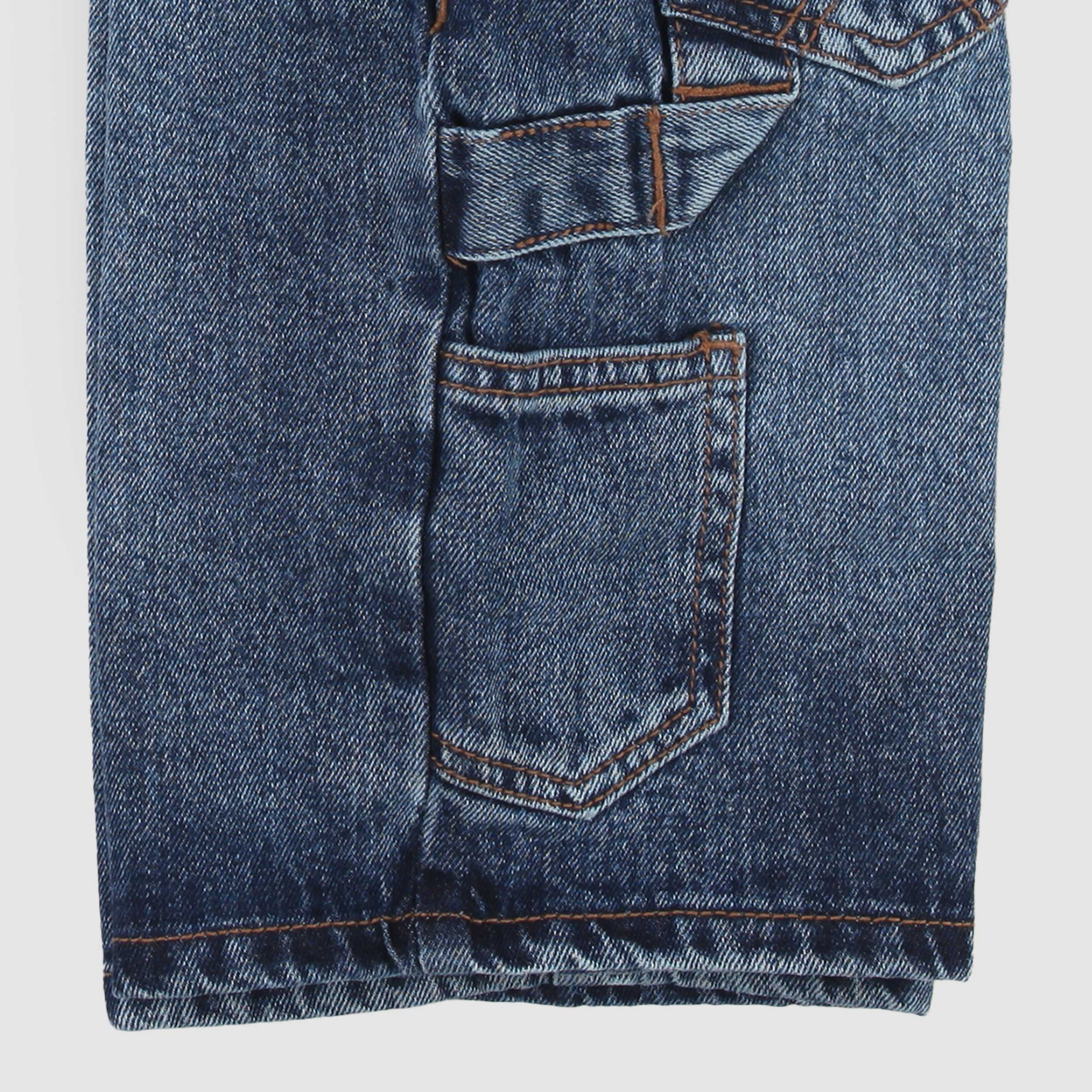 Bermuda Blu con Targhetta Color Cuoio Firmato ROY ROGERS