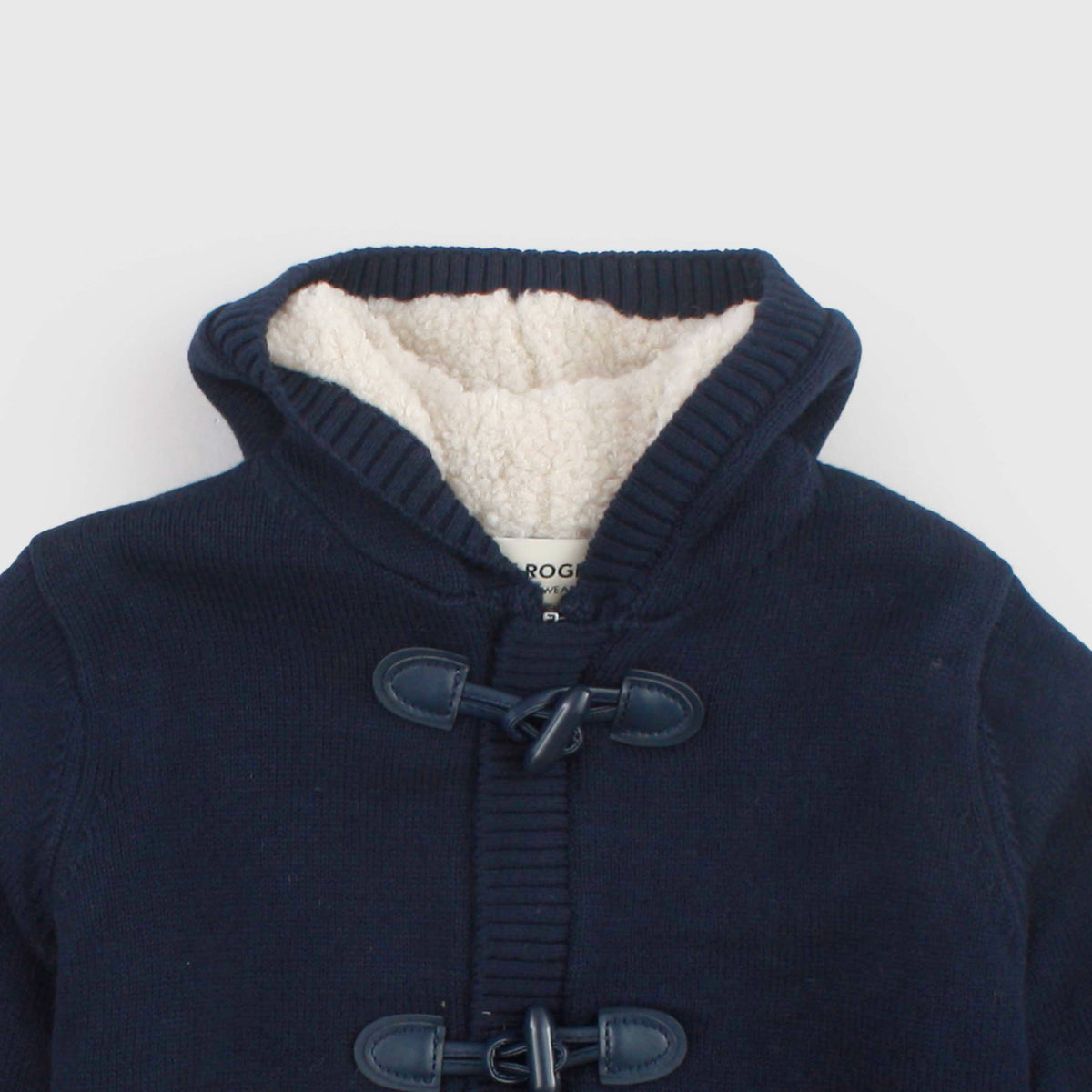 Blue Cotton and Sherpa Jacket for Baby by ROY ROGERS