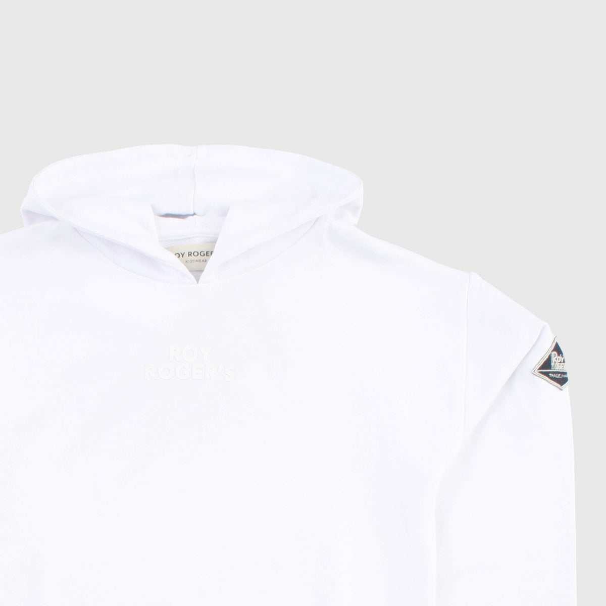 White Sweatshirt and Relief Writing for Boy by ROY ROGERS