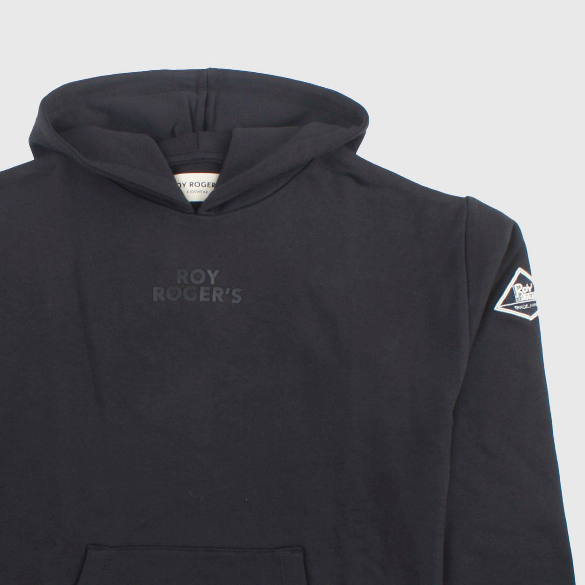 Black Sweatshirt with Relief Writing for Boy by ROY ROGERS