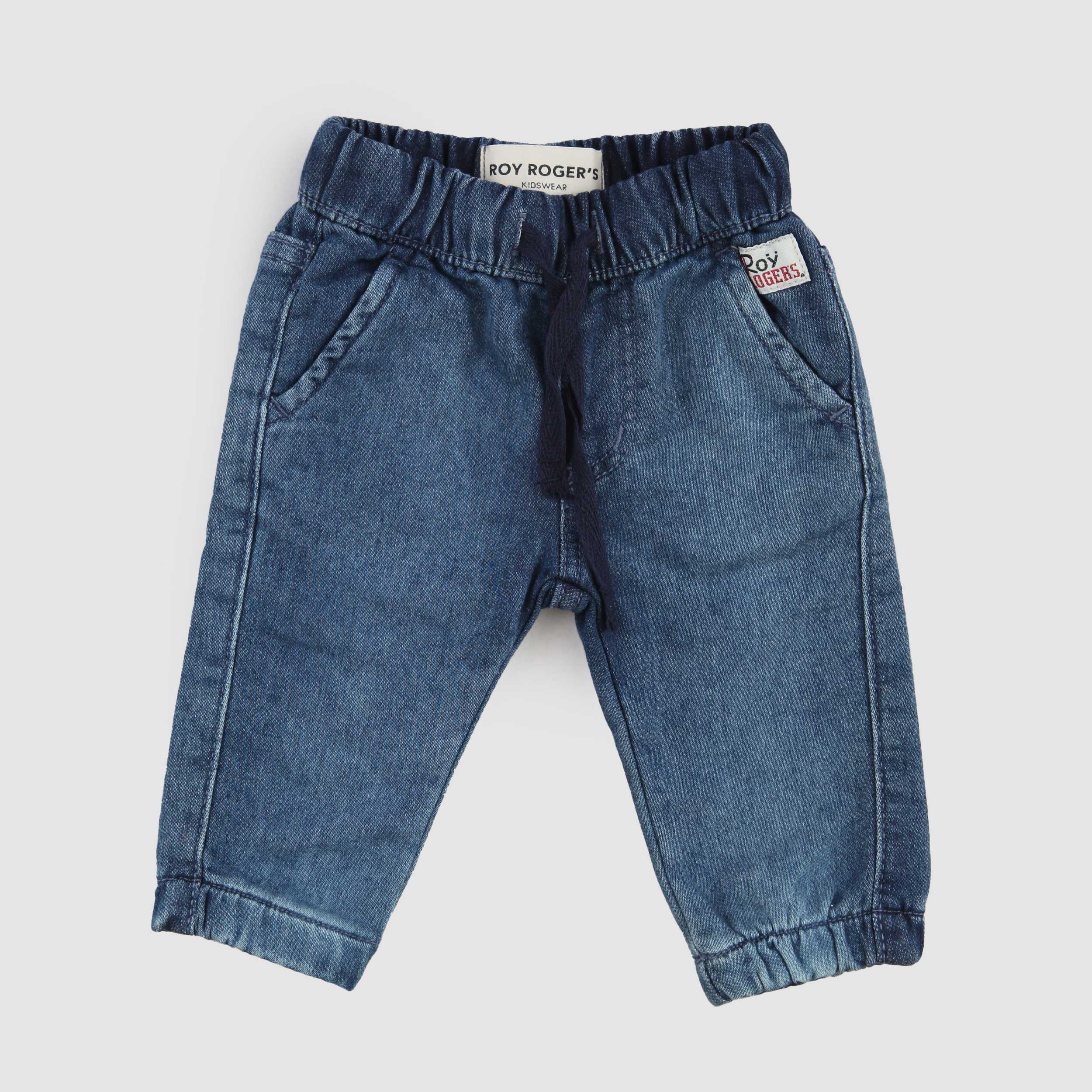 Jeans con Elastico in Vita e Coulisse per Neonato by ROY ROGERS
