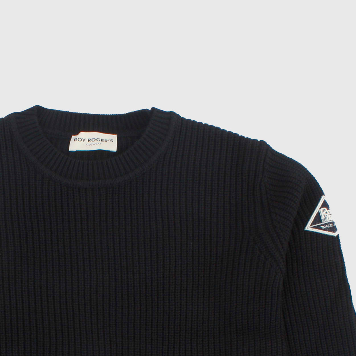 Blue Cotton and Wool T-Shirt for Boy by ROY ROGERS