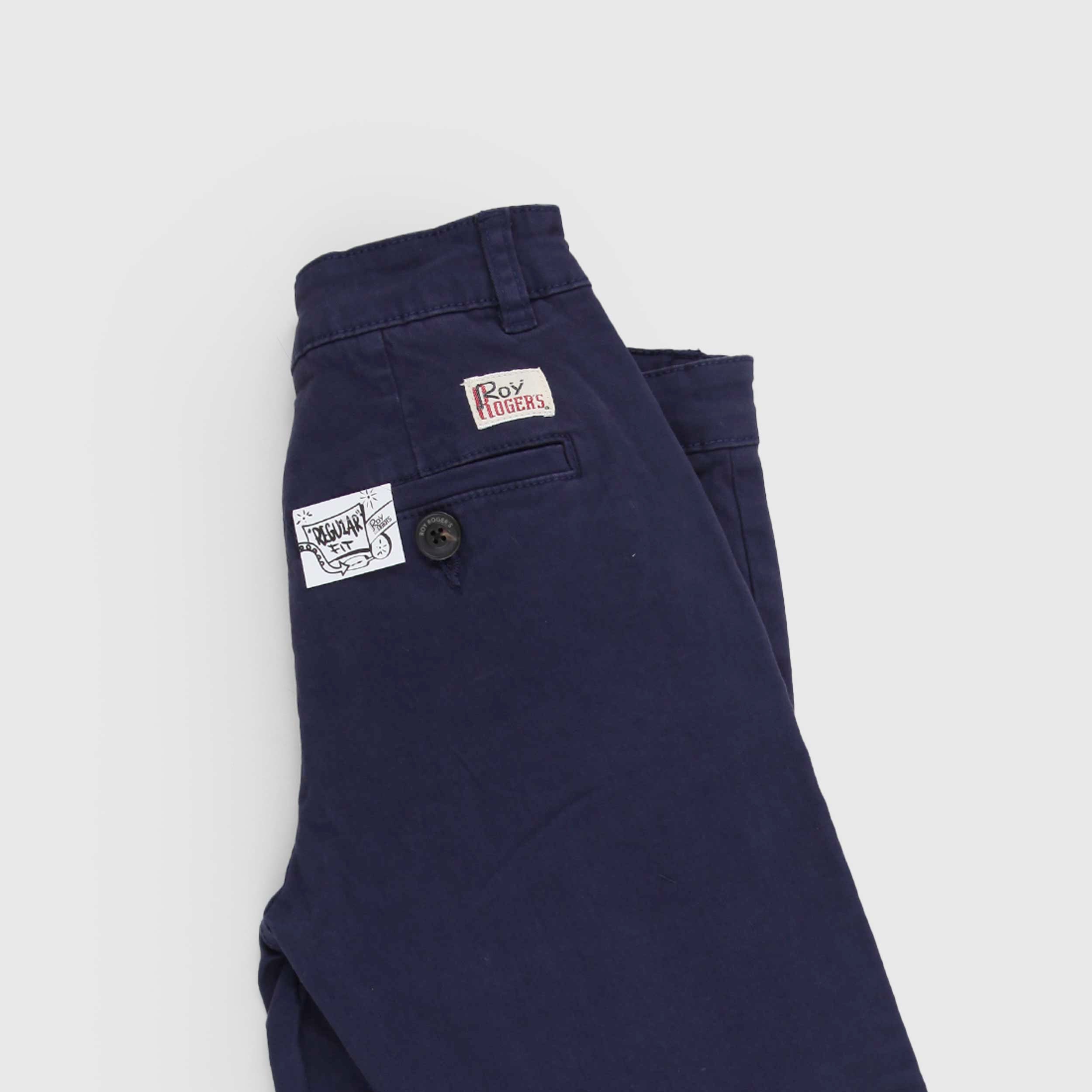 Pantalone Blu con Tasche a Filo Firmato ROY ROGERS