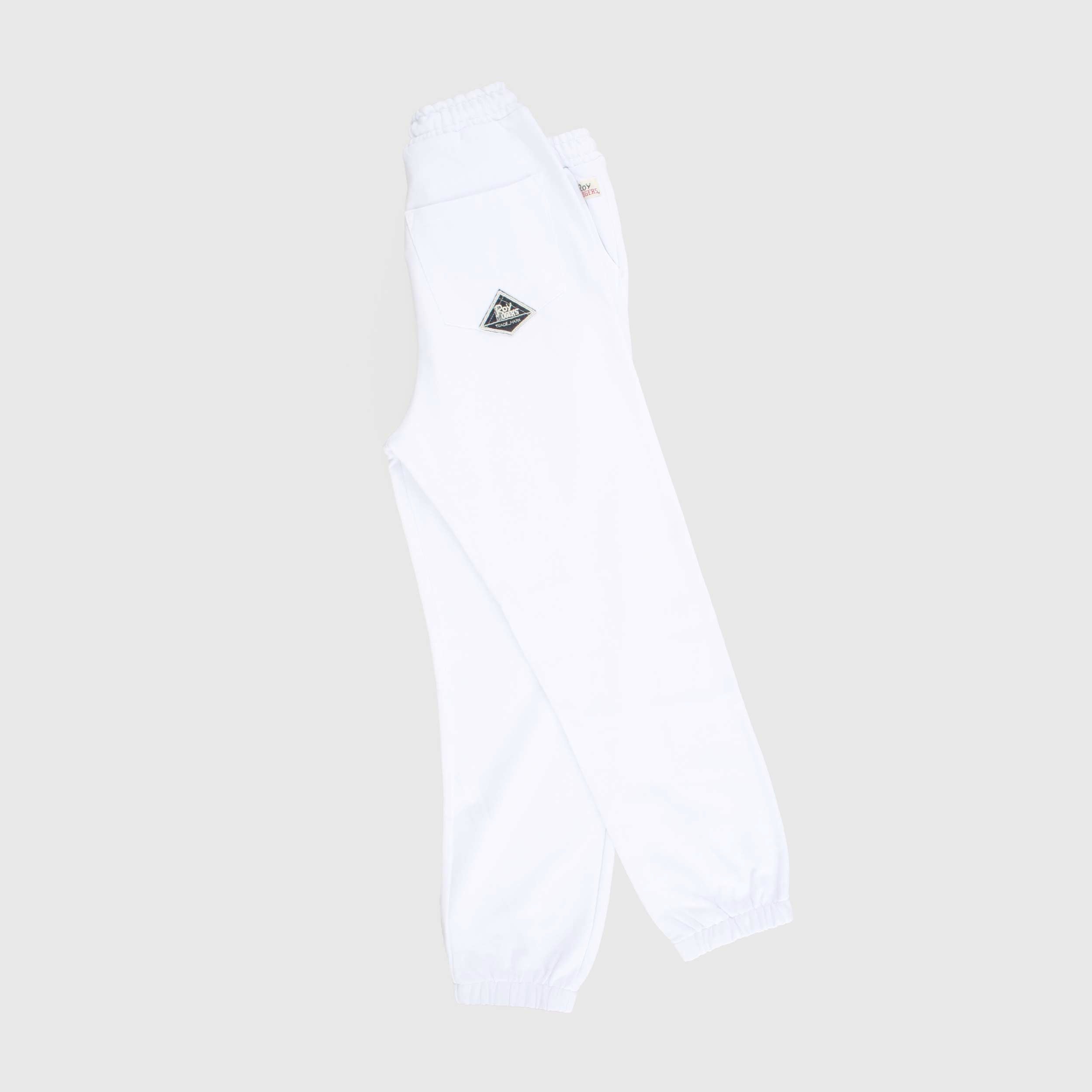 White Cotton Jumpsuit Trousers for Boys by ROY ROGER'S