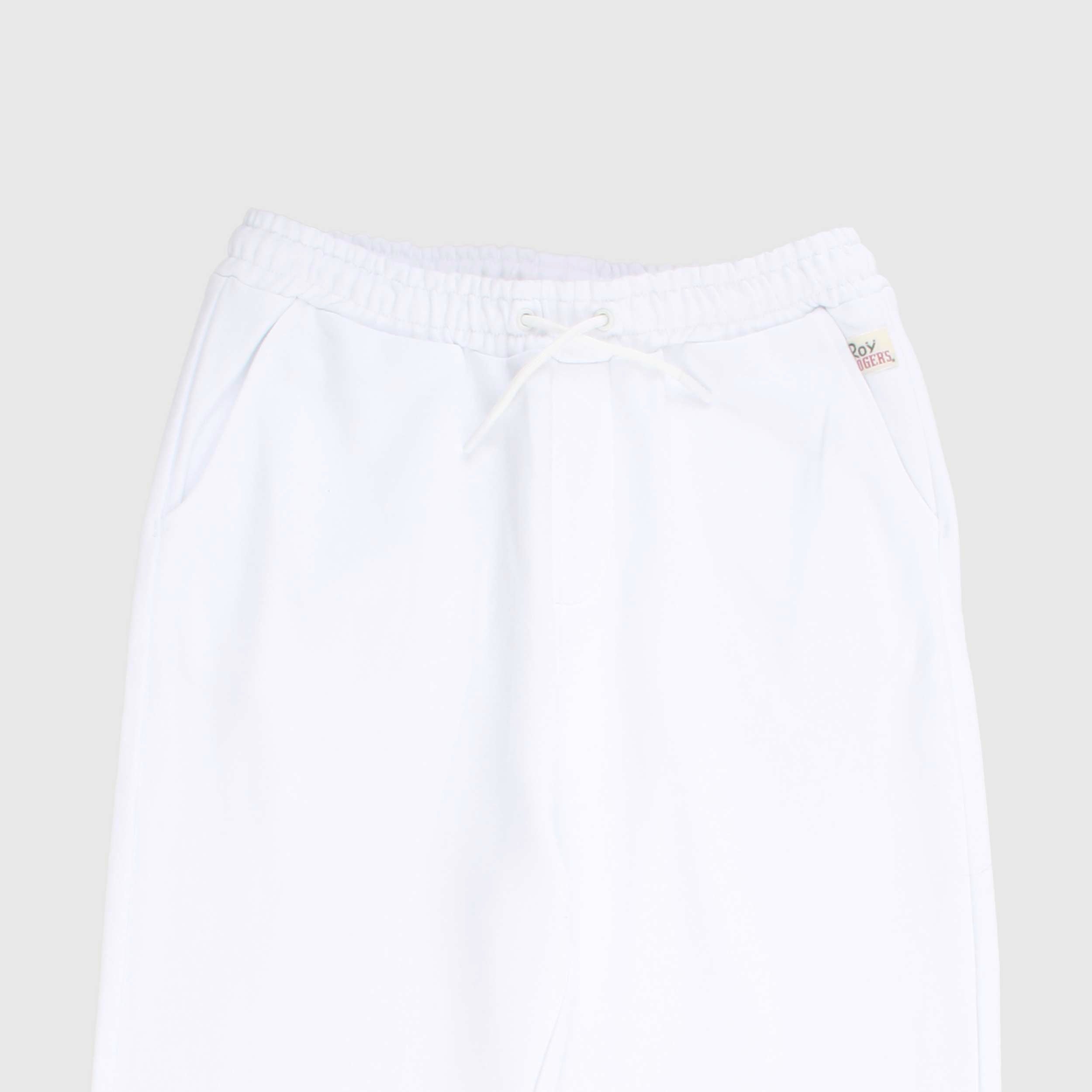White Cotton Jumpsuit Trousers for Boys by ROY ROGER'S
