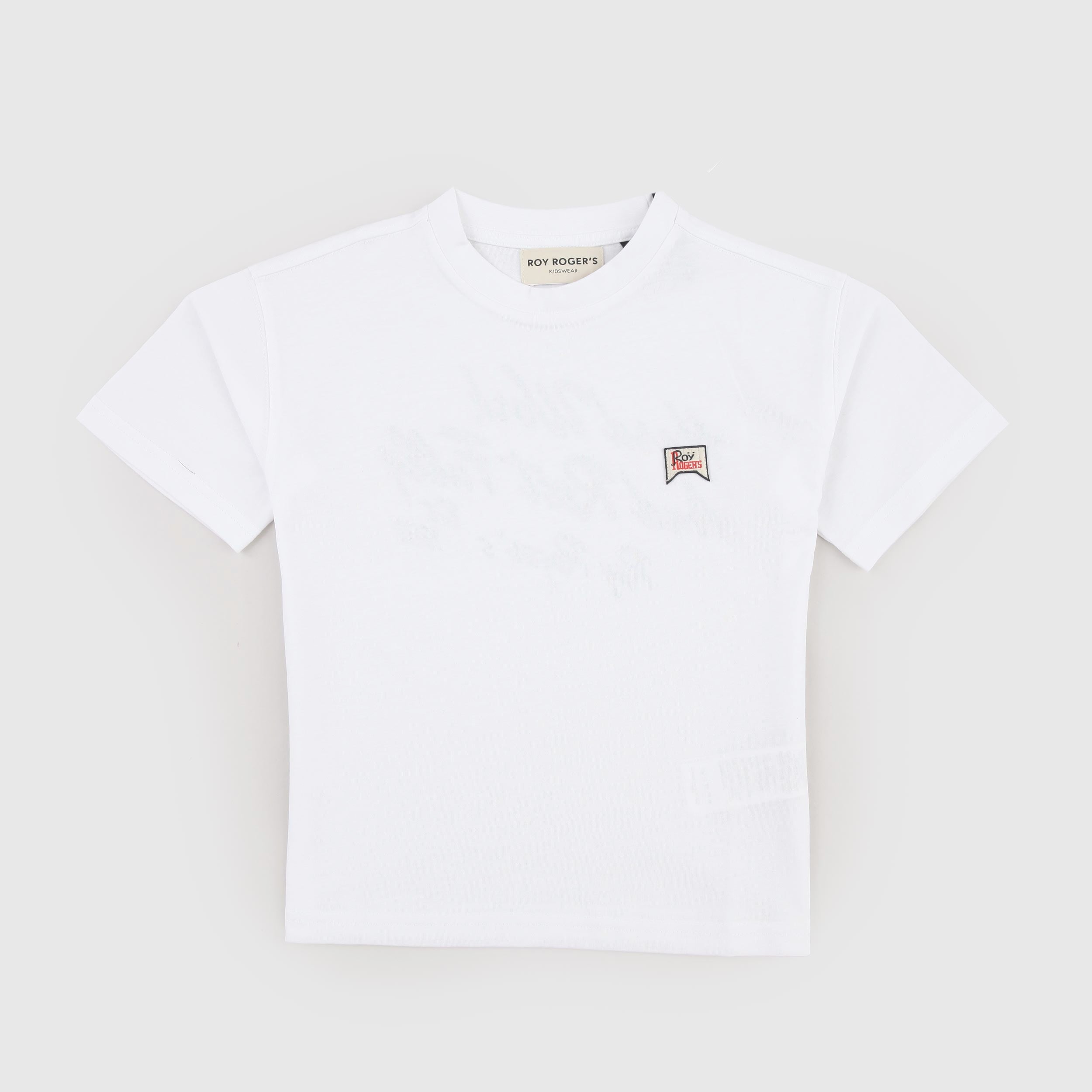 White T-shirt with small ROY ROGERS signature tag