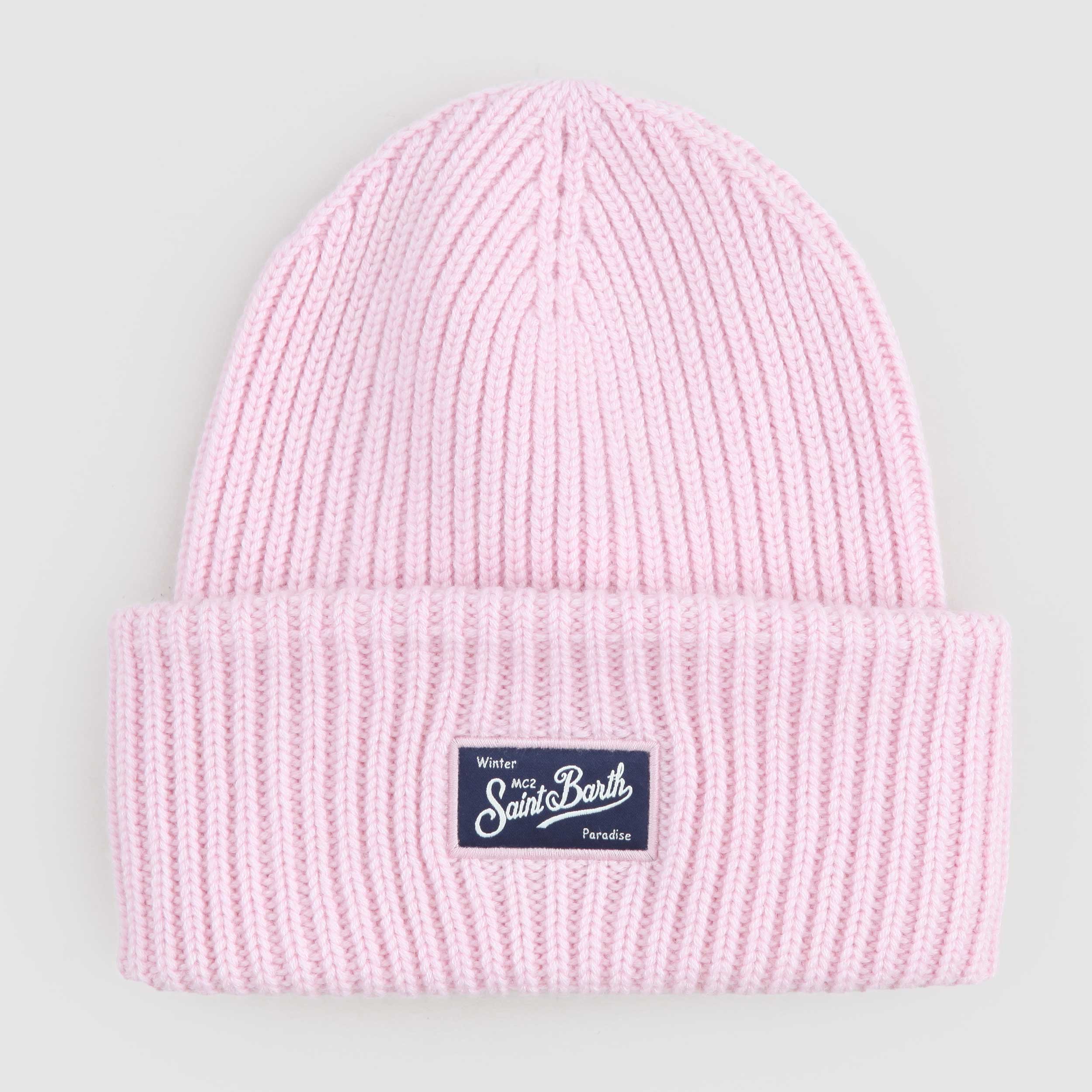 MC2 SAINT BARTH Berry Ribbed Pink Beanie