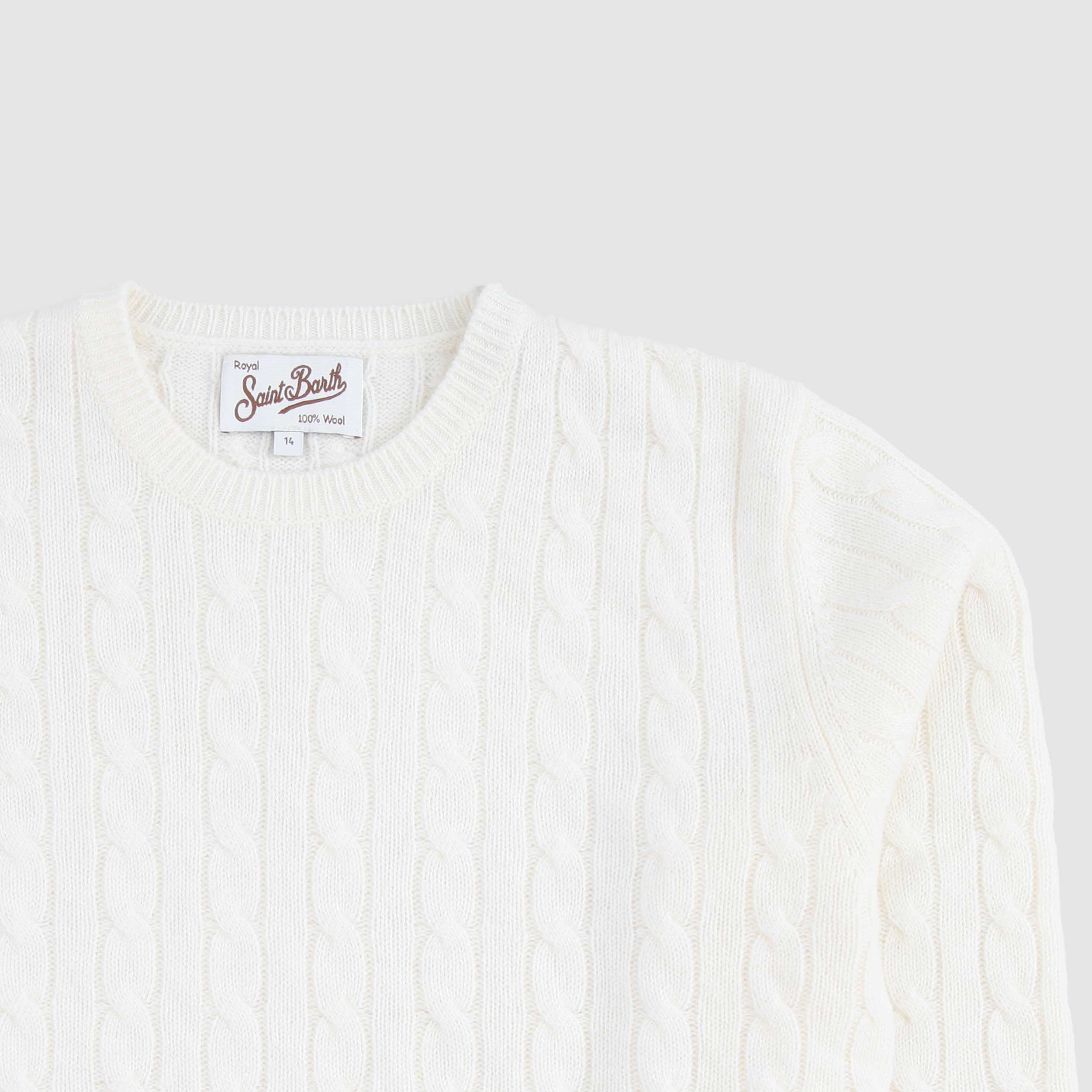 MC2 SAINT BARTH White Cashmere Blend Sweater