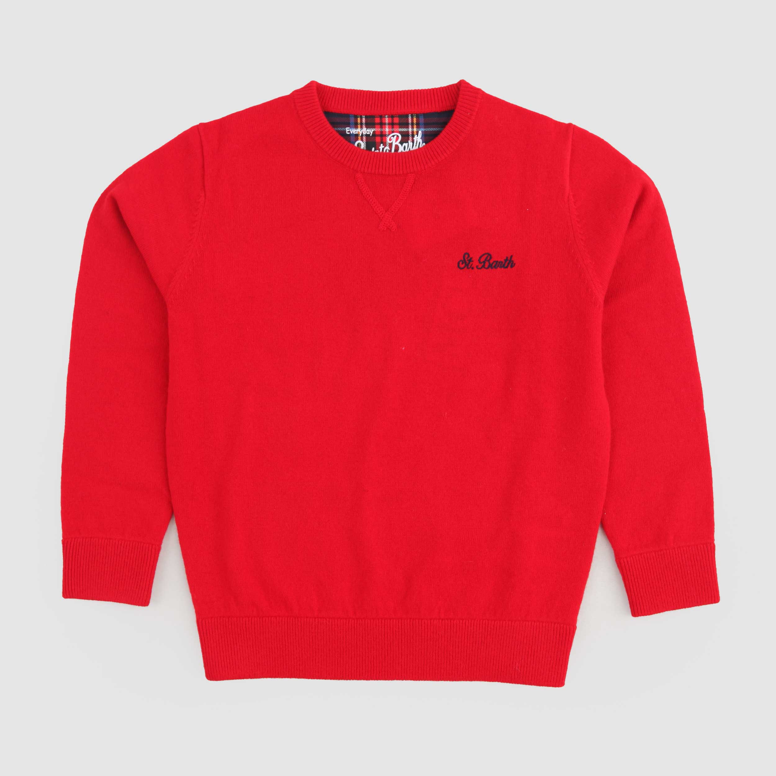 Red Sweater With MC2 SAINT BARTH Logo