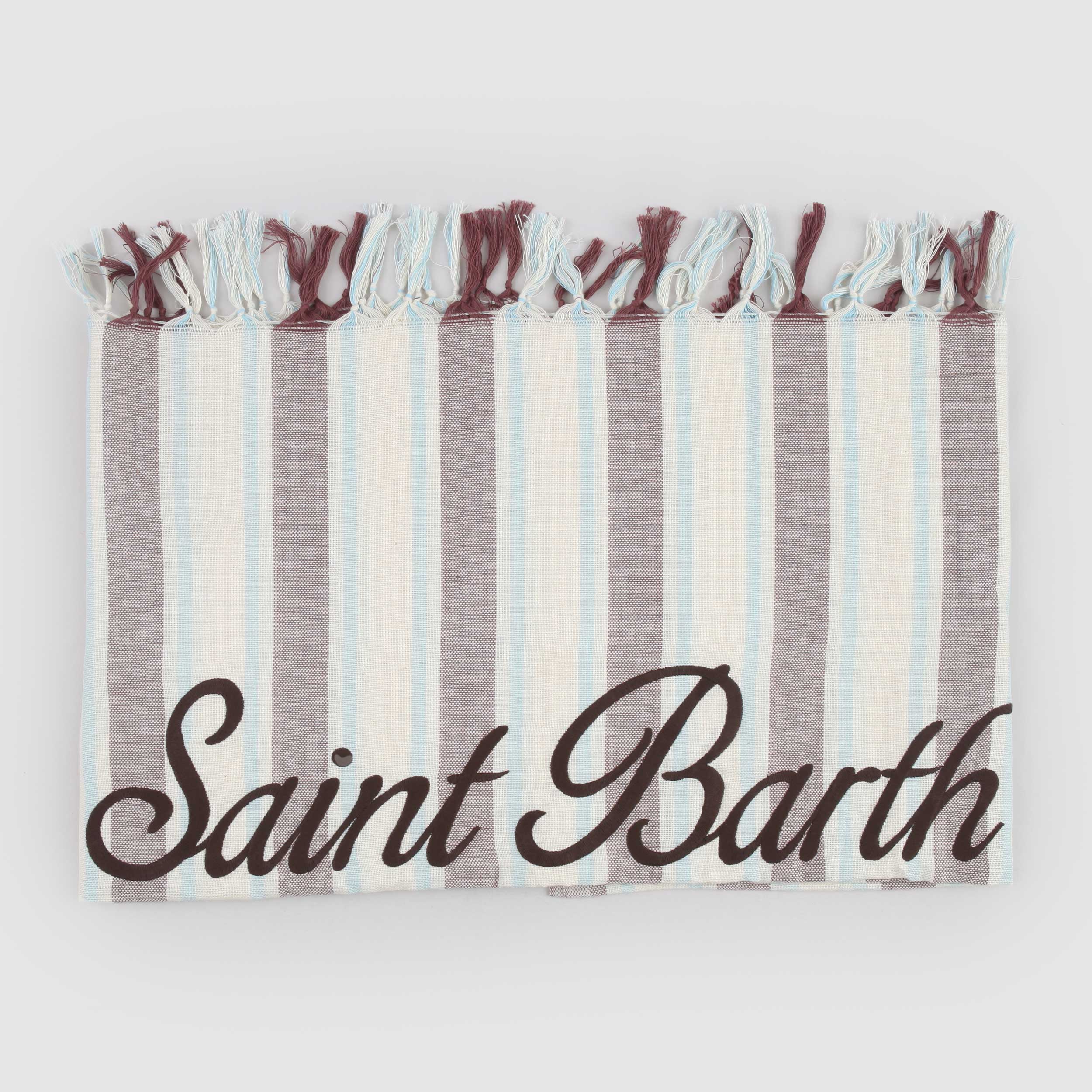 Telo Mare a Righe Beige e Marrone Firmato MC2 SAINT BARTH