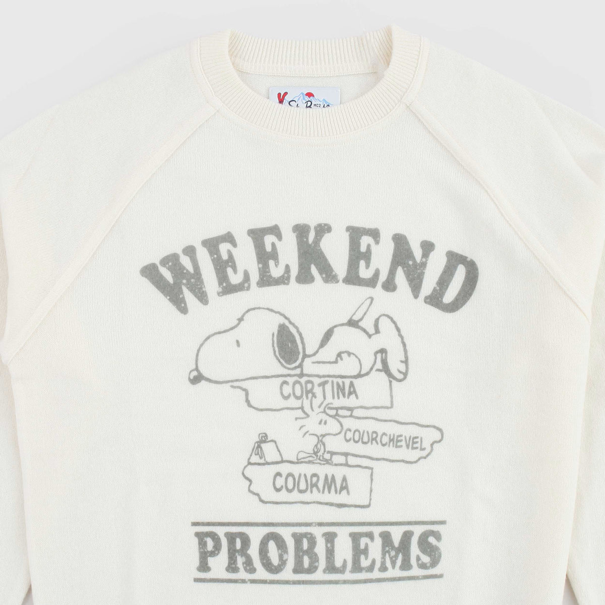 Snoopy Print Cream T-Shirt for Boys MC2 SAINT BARTH