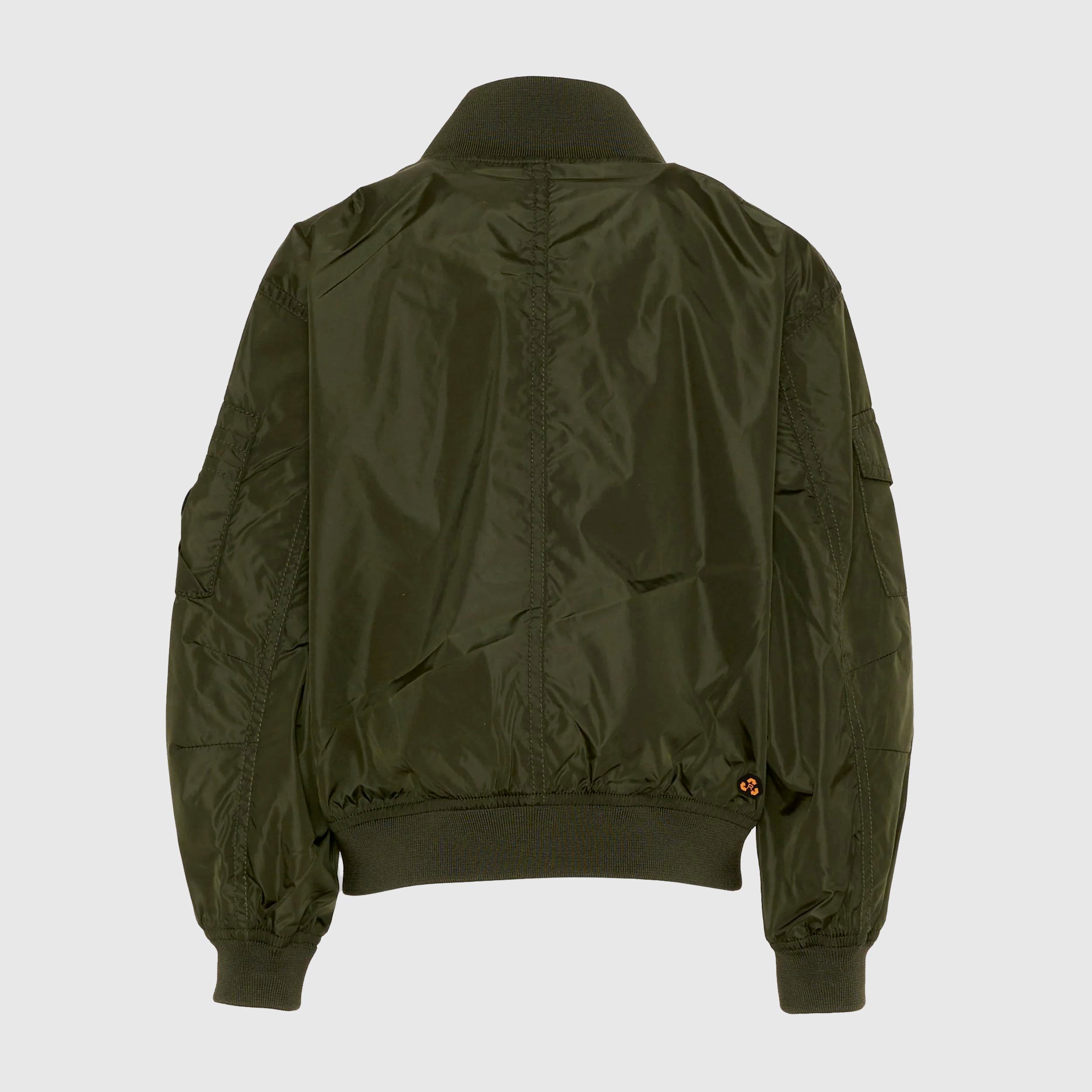 Green Bomber Jacket Bax in Lightweight Fabric by SAVE THE DUCK