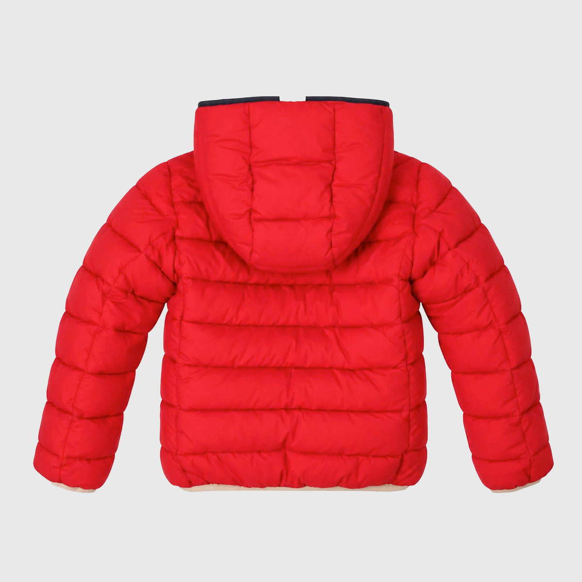 Piumino Reversibile Beige e Rosso Oliver per Ragazzo SAVE THE DUCK