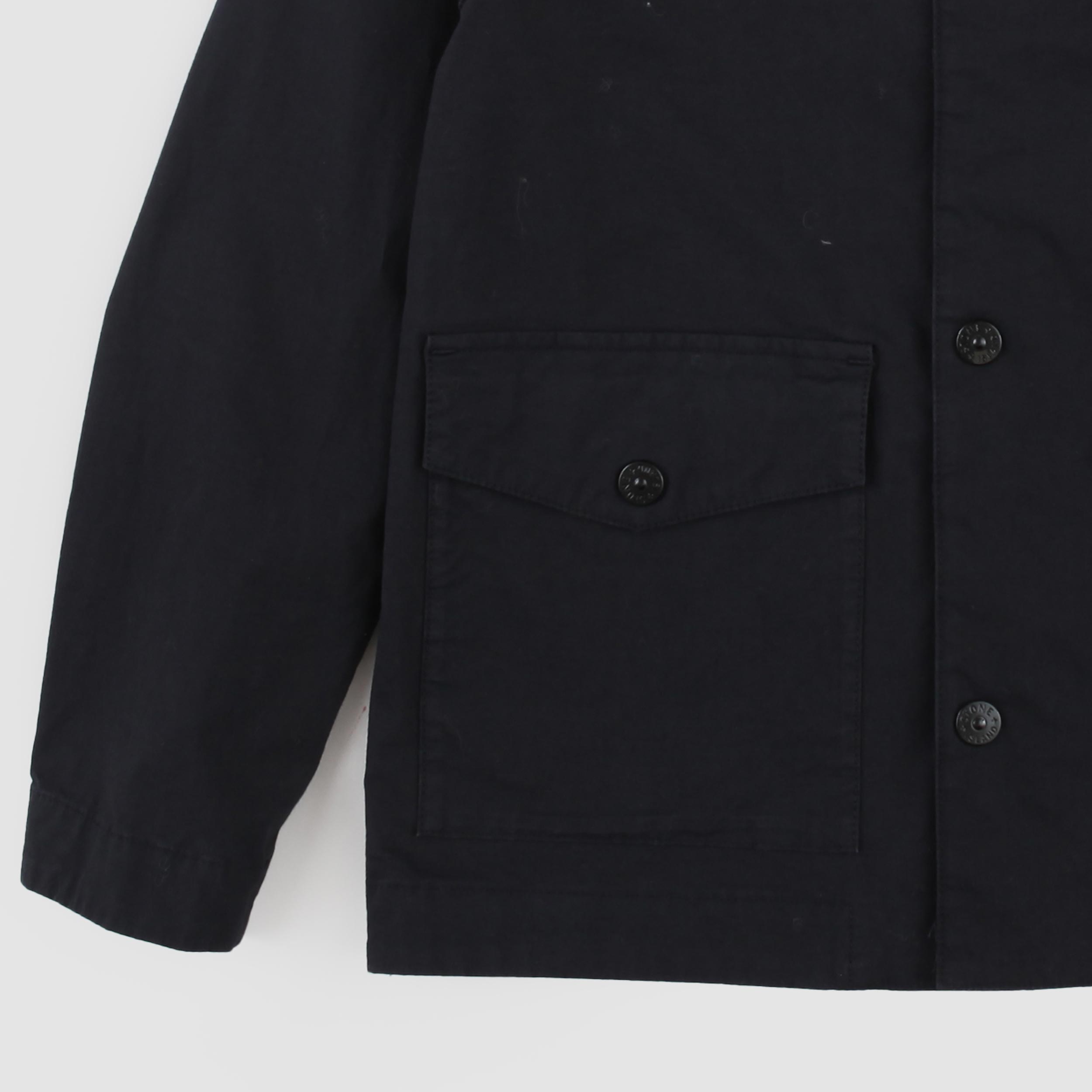 Black Jacket with Patch Pocket by STONE ISLAND