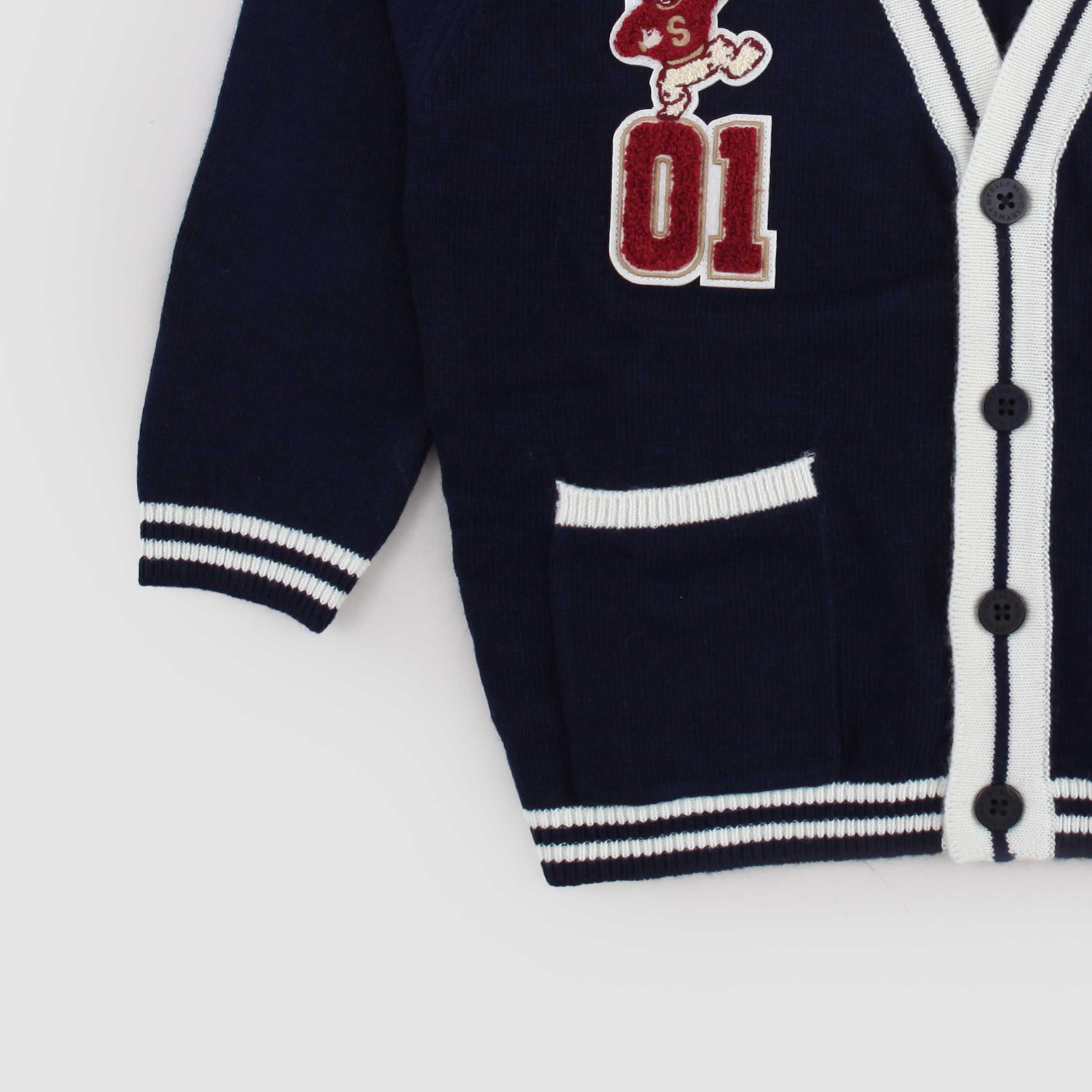 Blue Cardigan with Patches for Baby by STELLA MCCARTNEY