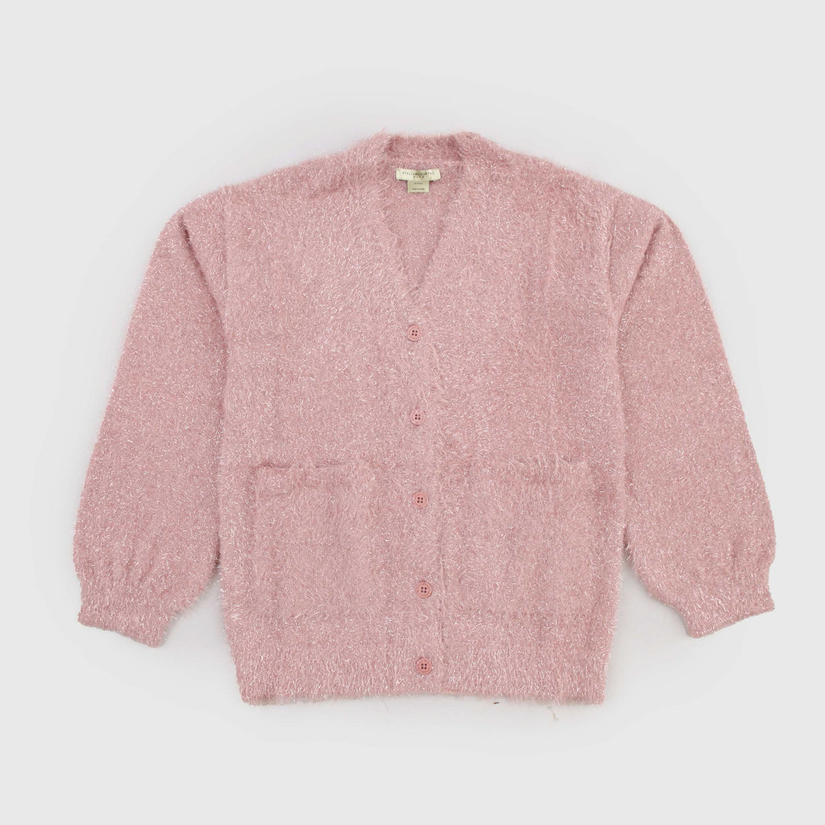 Antique Pink Metallic Fiber Cardigan by STELLA MCCARTNEY