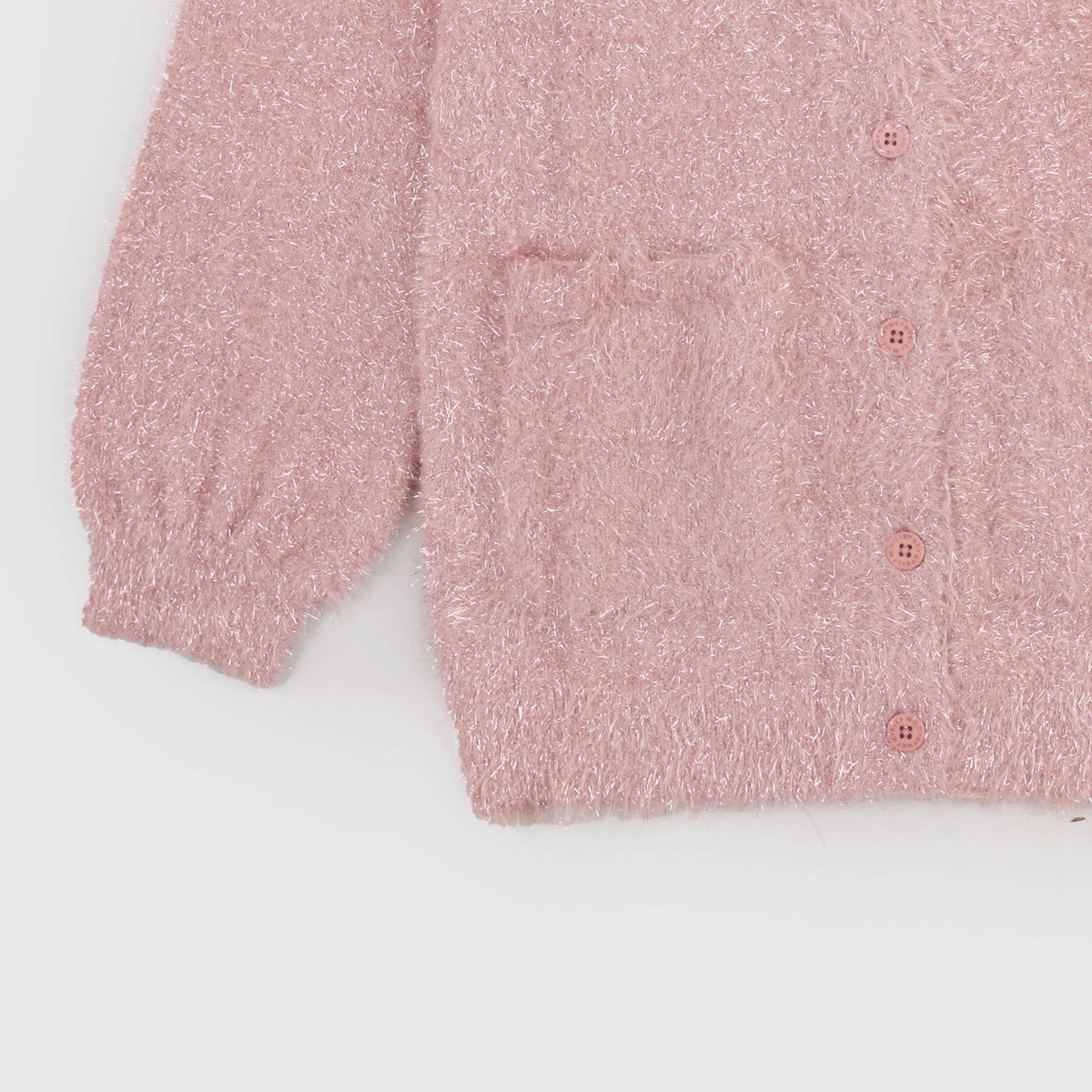 Antique Pink Metallic Fiber Cardigan by STELLA MCCARTNEY