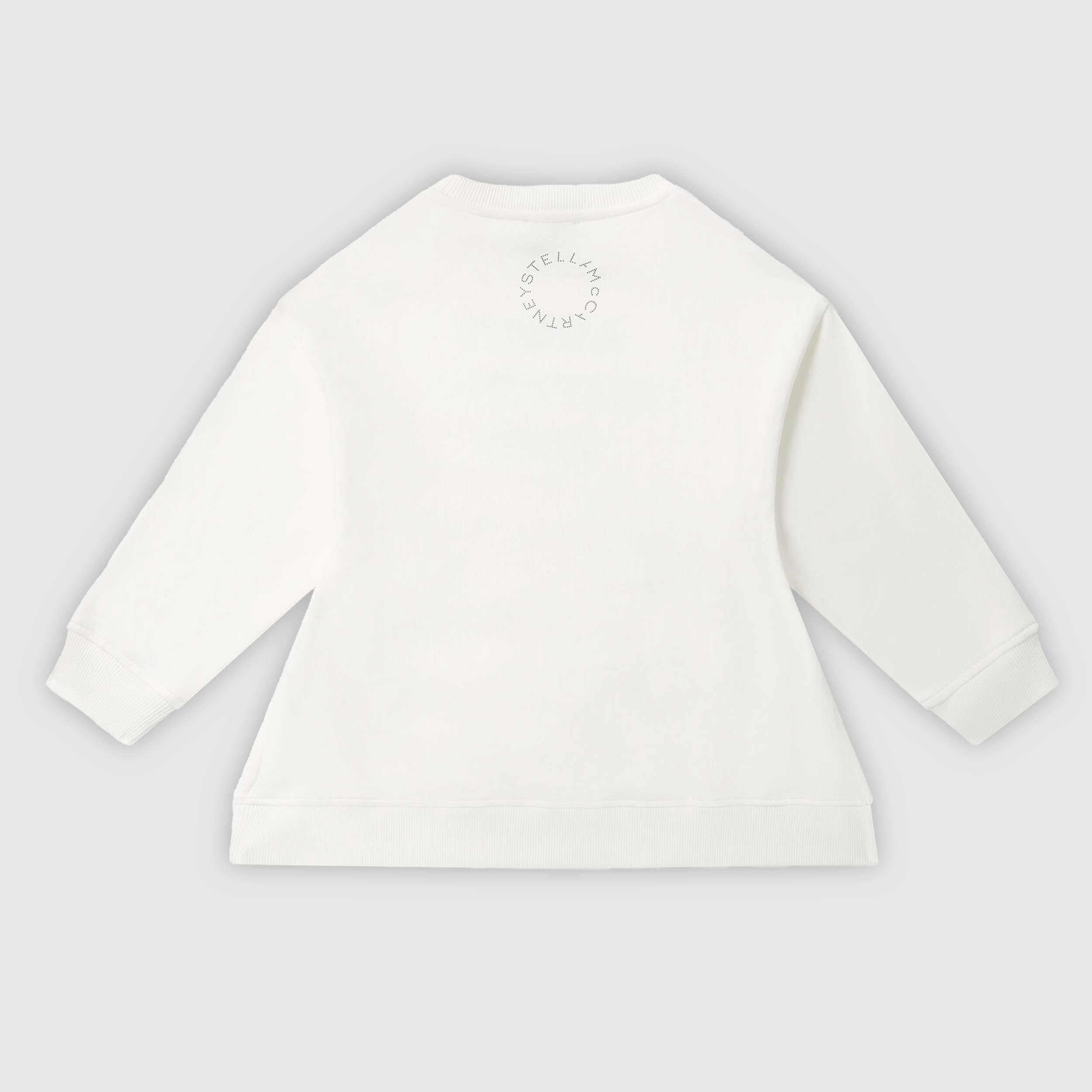 STELLA MCCARTNEY White Sweatshirt with Black Print