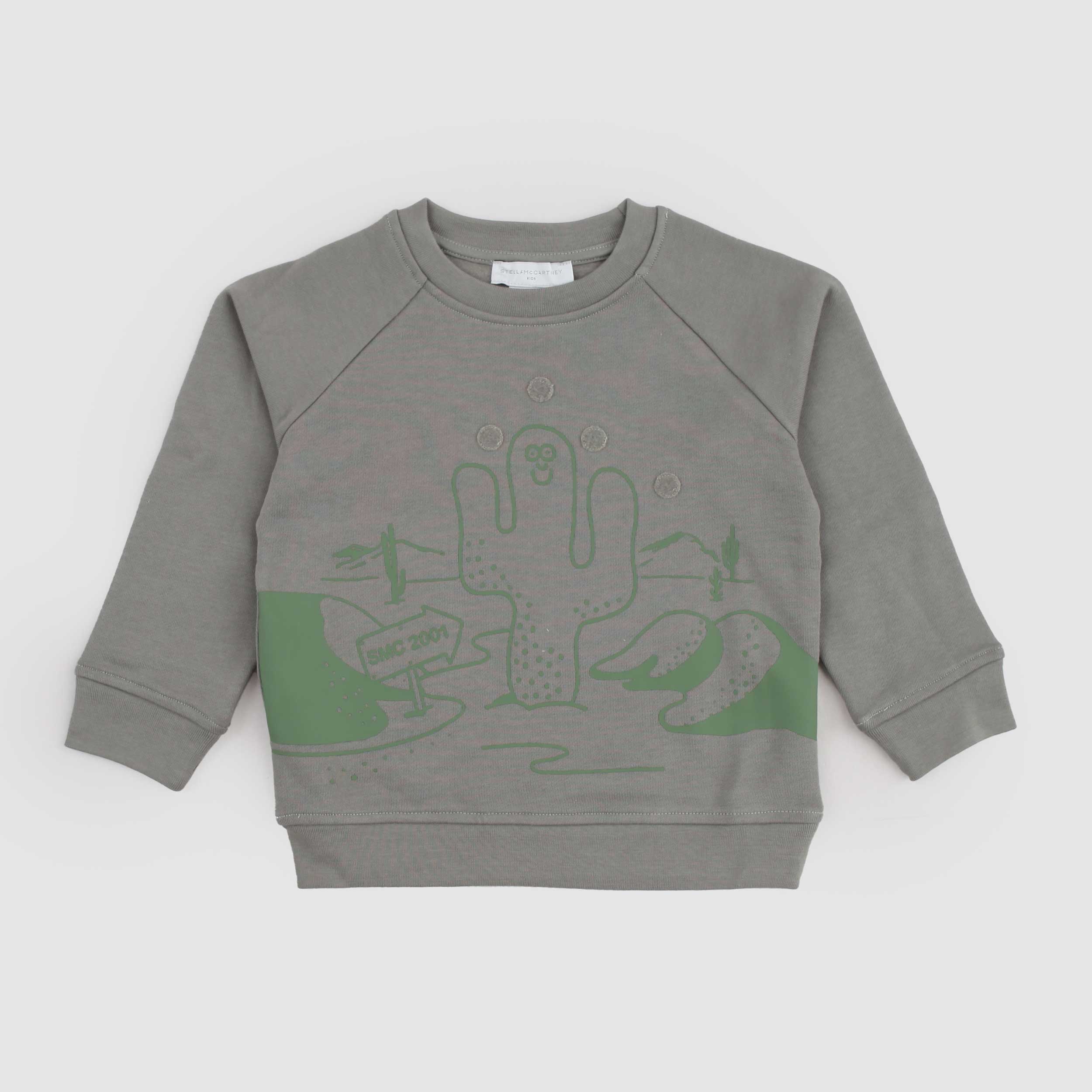 Felpa Verde con Stampa Gommata Firmato STELLA MCCARTNEY