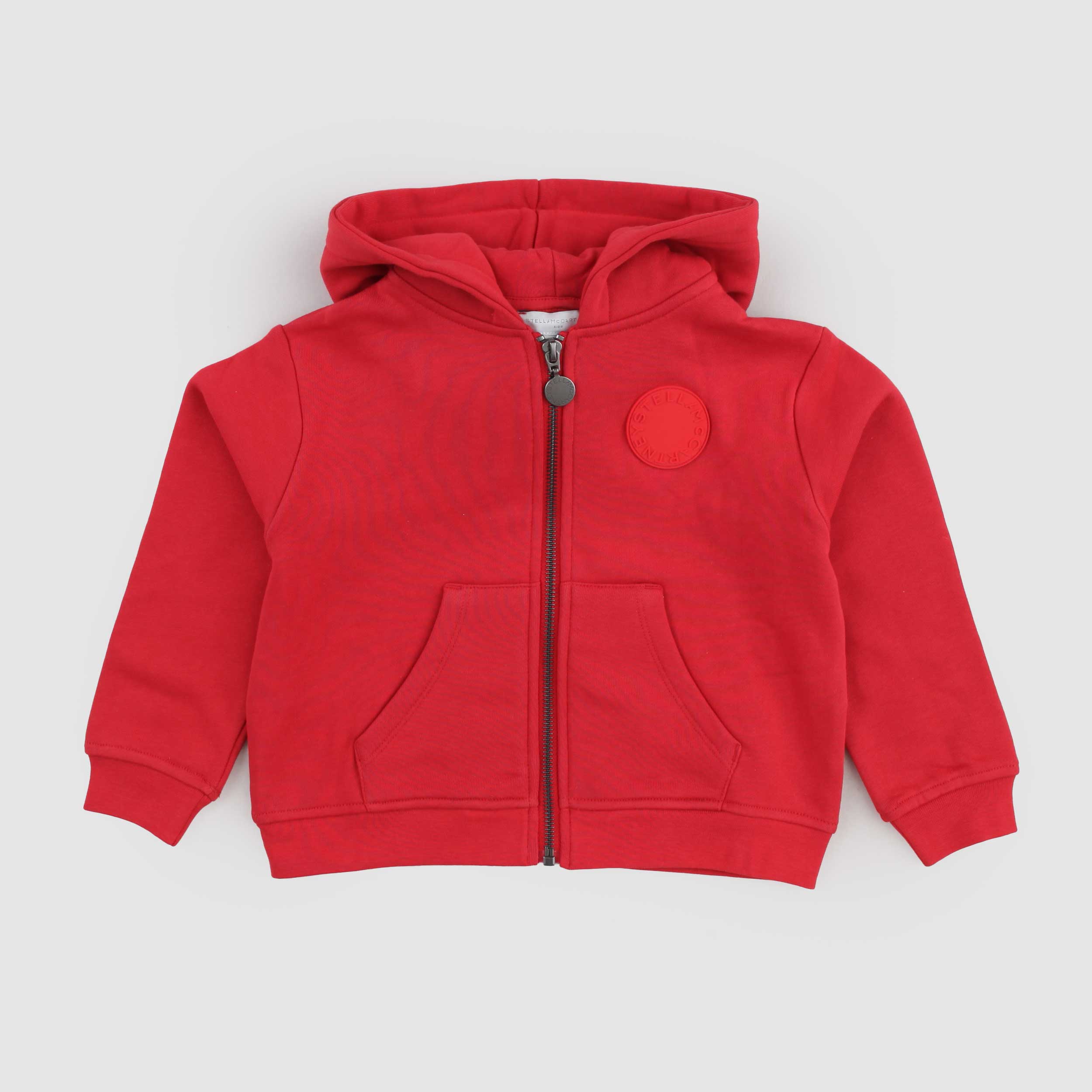Felpa Rossa con Cappuccio e Zip By STELLA MCCARTNEY