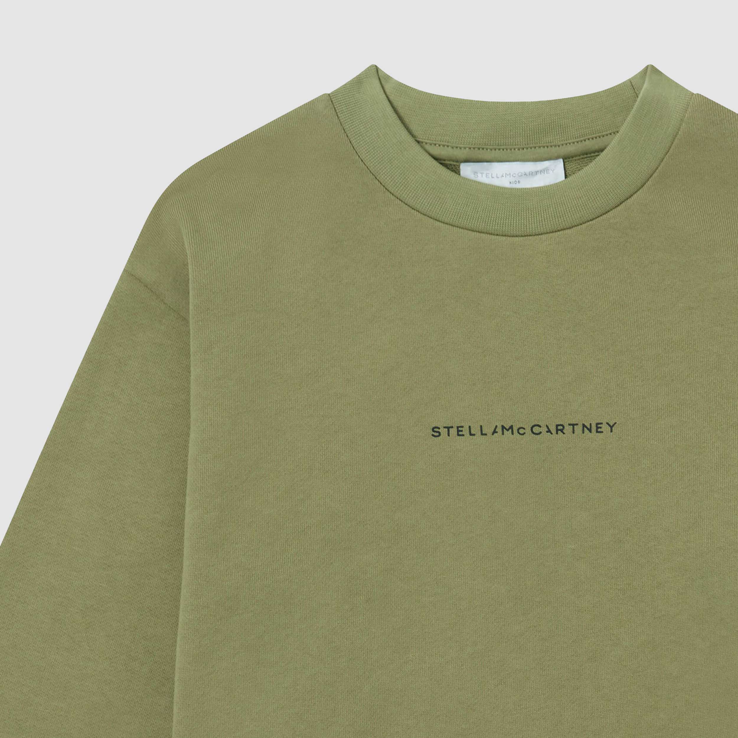 Green Sweatshirt with Small STELLA MCCARTNEY Signature Writing
