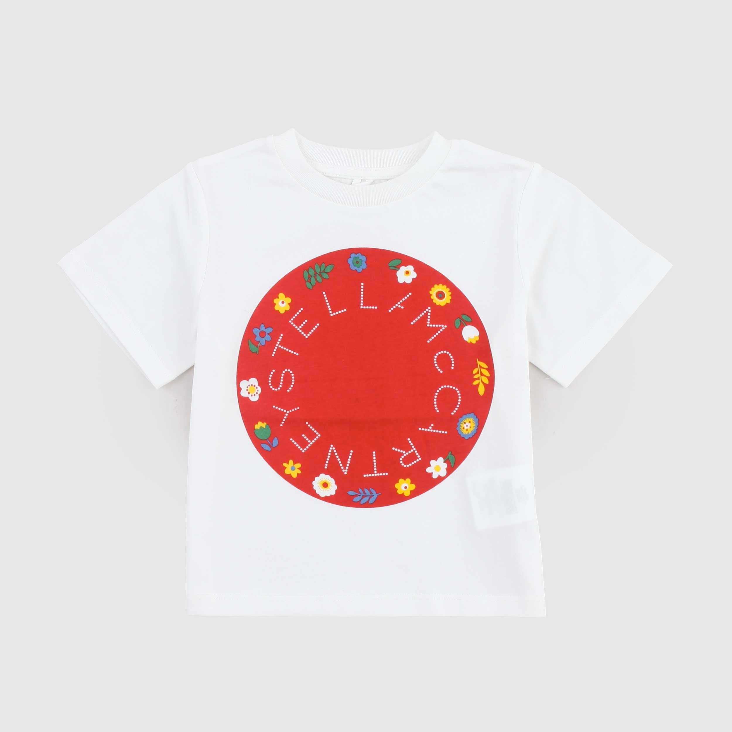 T-shirt Bianca Modello Scatoletta con Logo Tondo By STELLA MCCARTNEY
