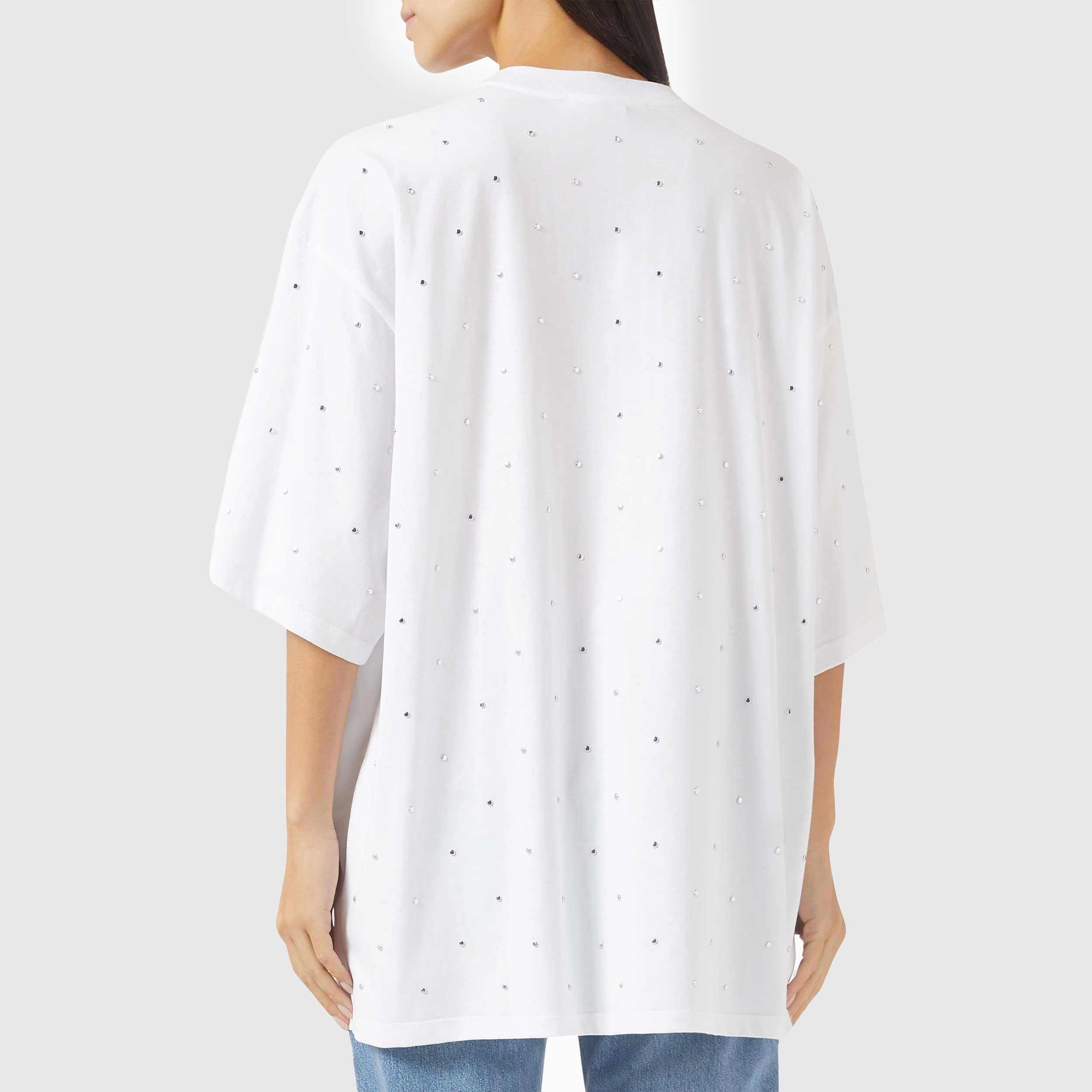 White T-shirt with Light Stitches for Girl by STELLA MCCARTNEY