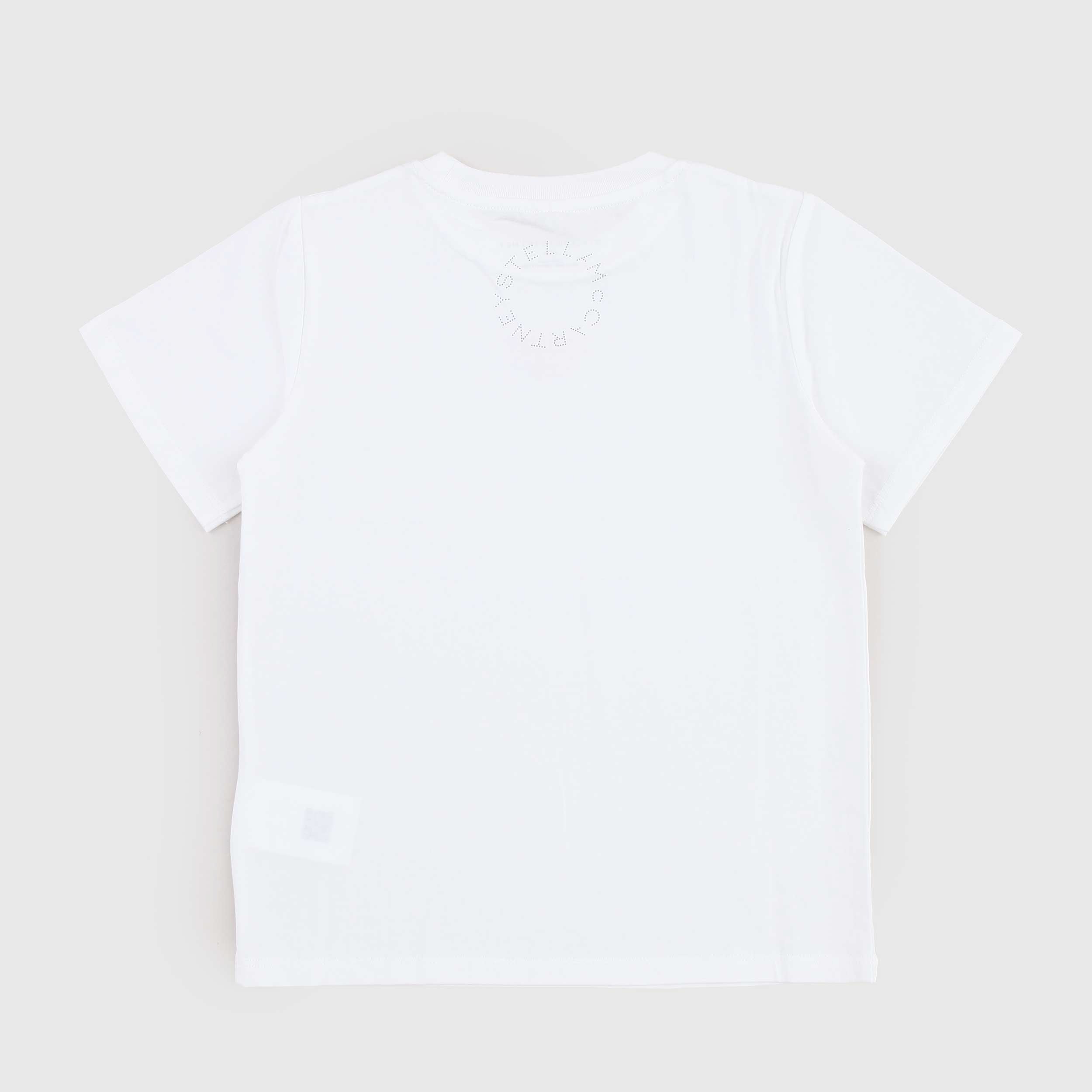 White T-shirt with Rubberized Tag by STELLA MCCARTNEY