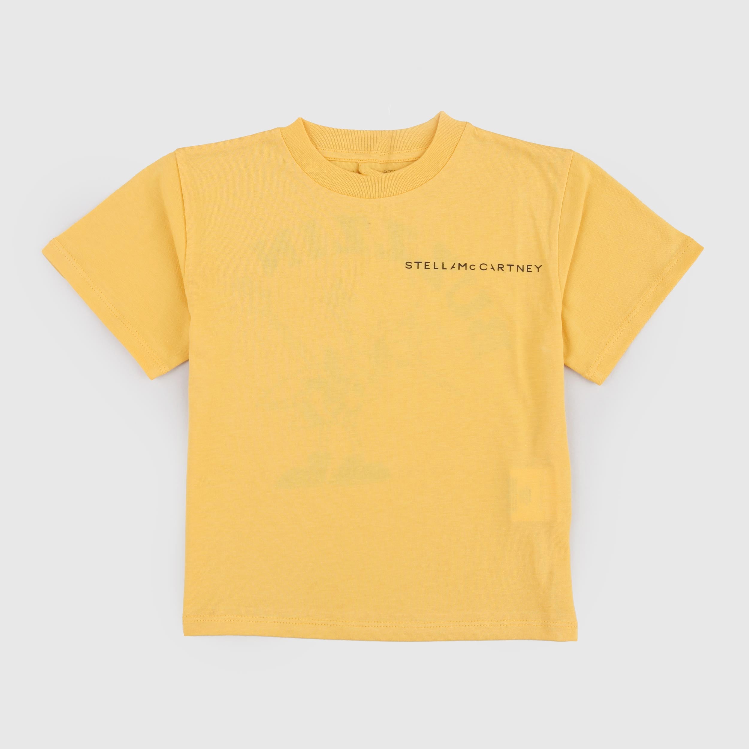 STELLA MCCARTNEY Yellow T-Shirt with Contrast Print