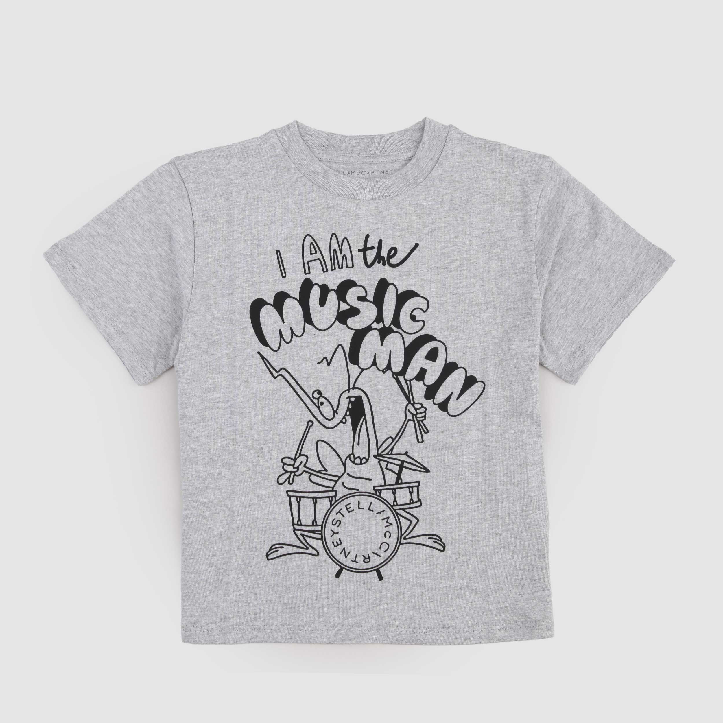 STELLA MCCARTNEY Grey T-Shirt with Black Print