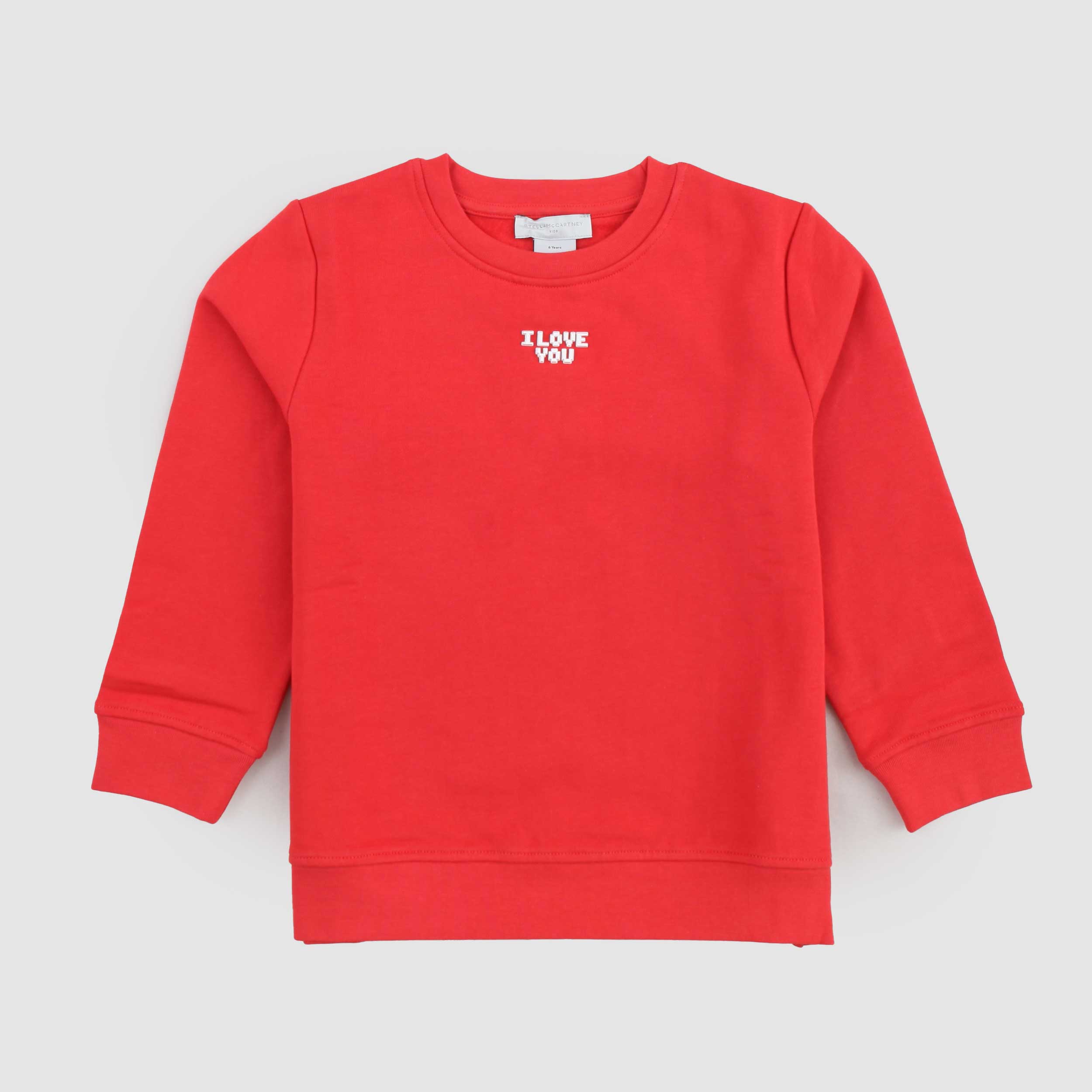 Felpa Rossa con Dettagli Logo firmata STELLA MCCARTNEY