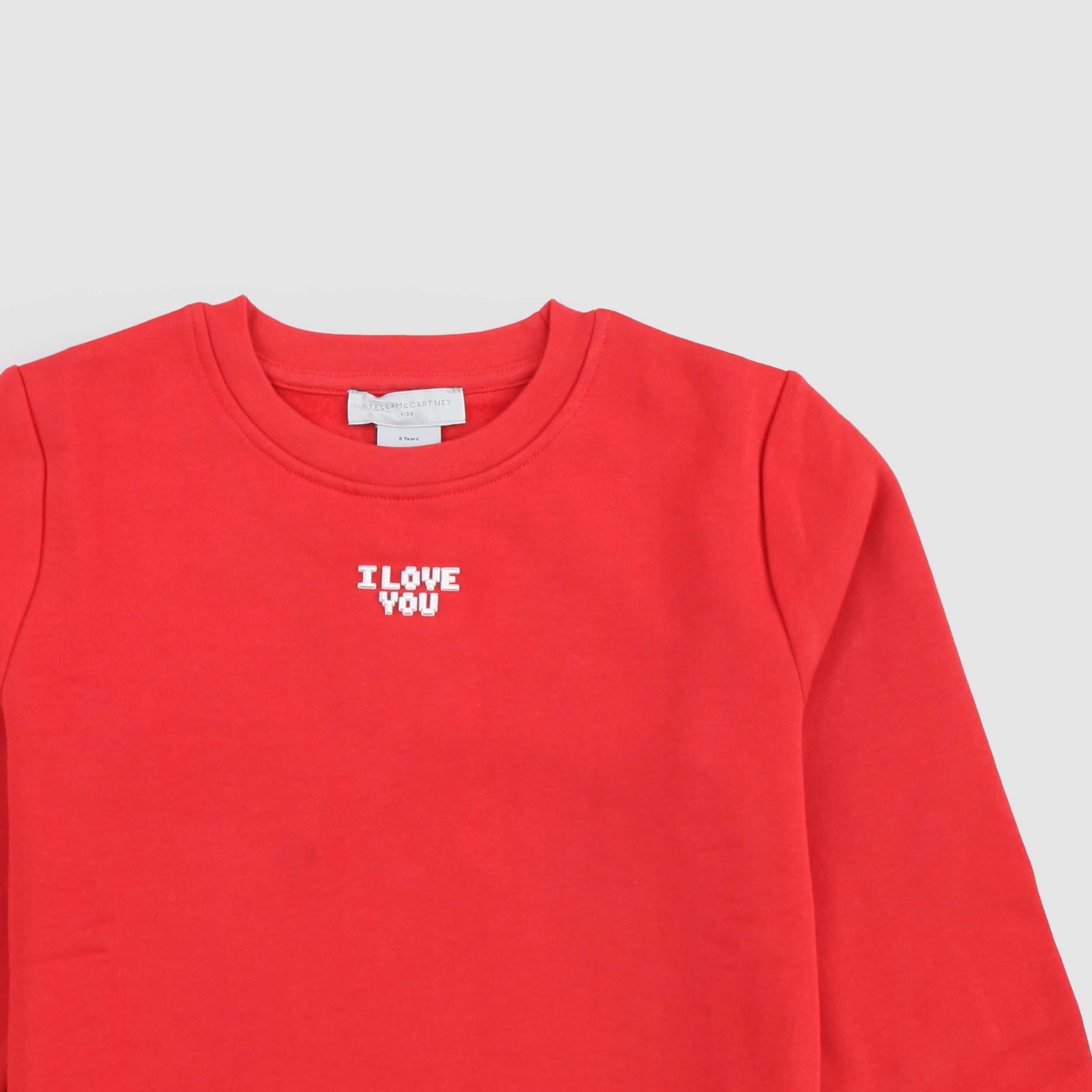 Felpa Rossa con Dettagli Logo firmata STELLA MCCARTNEY