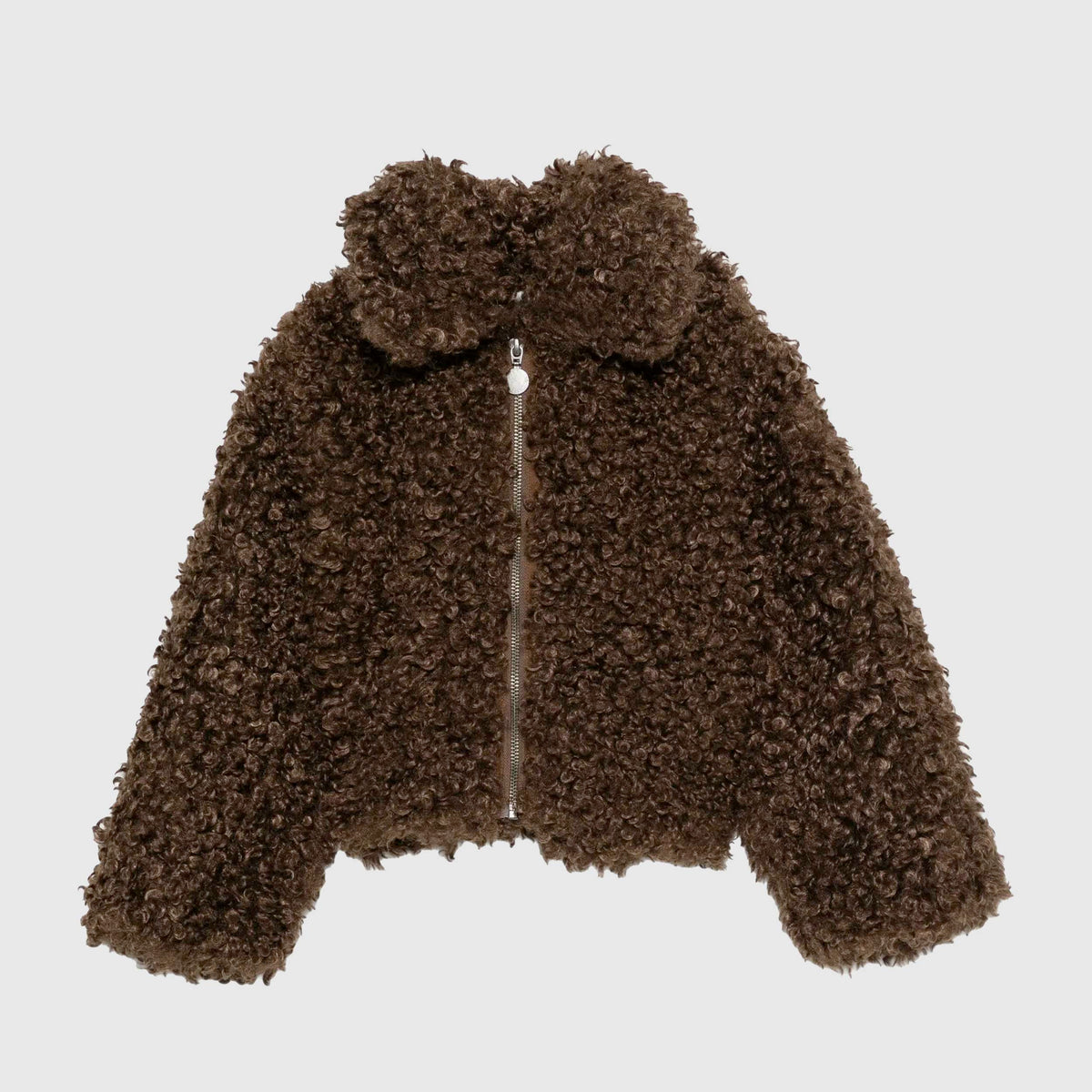 Giacca in Teddy Marrone con Zip per Ragazza STELLA MCCARTNEY