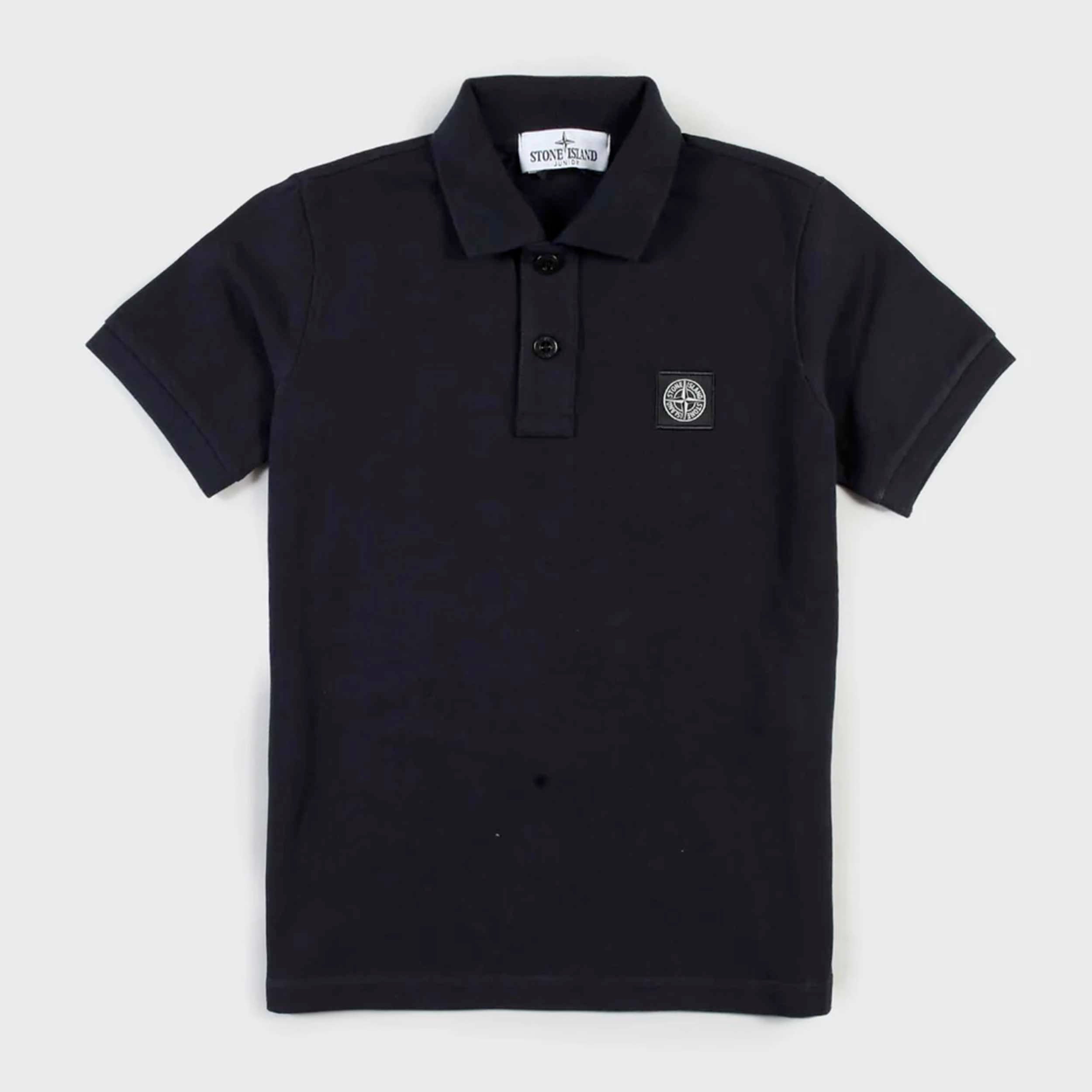 Polo Blu Notte Mezza Manica Firmata STONE ISLAND