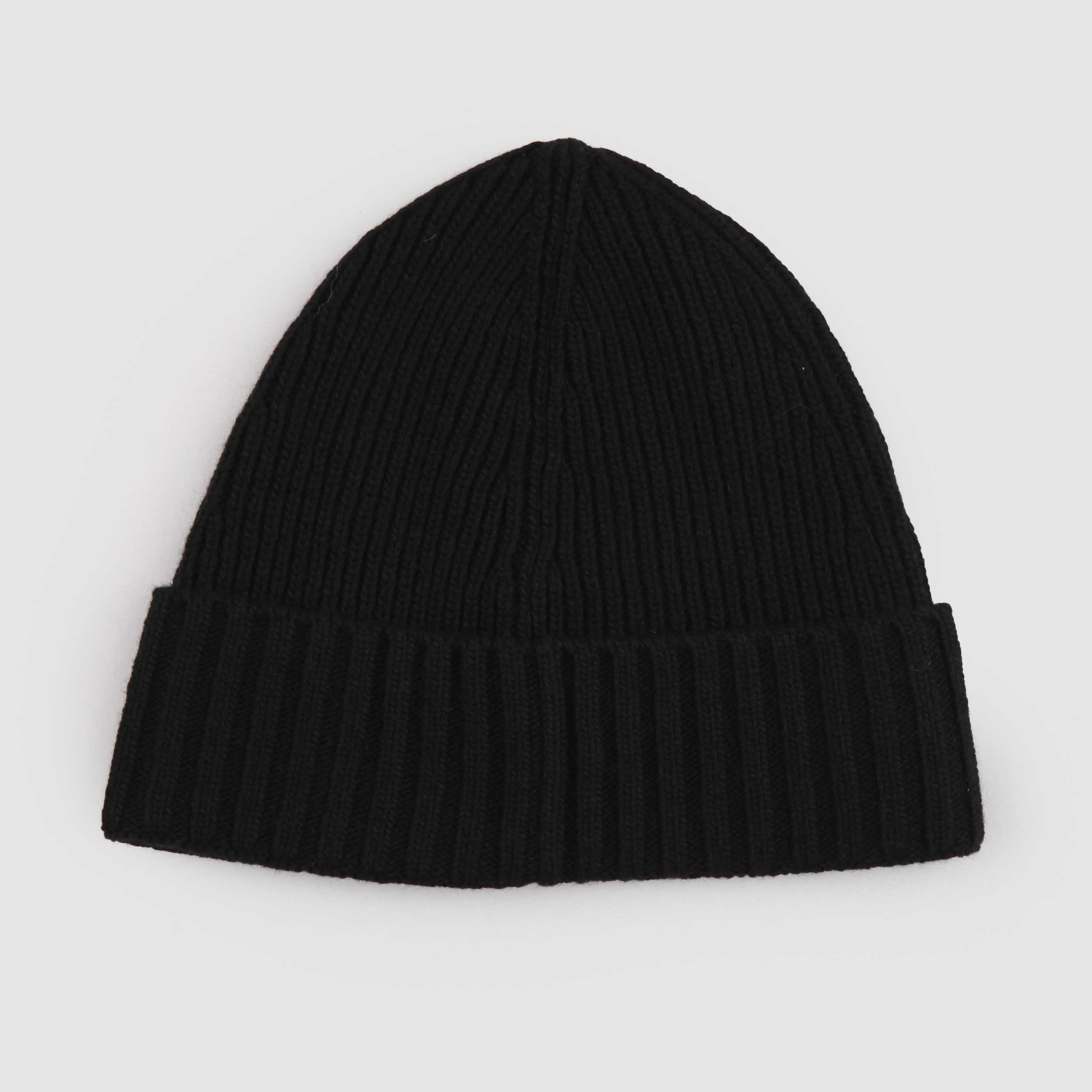 Cappello Nero a Coste per Bambini Firmato STONE ISLAND