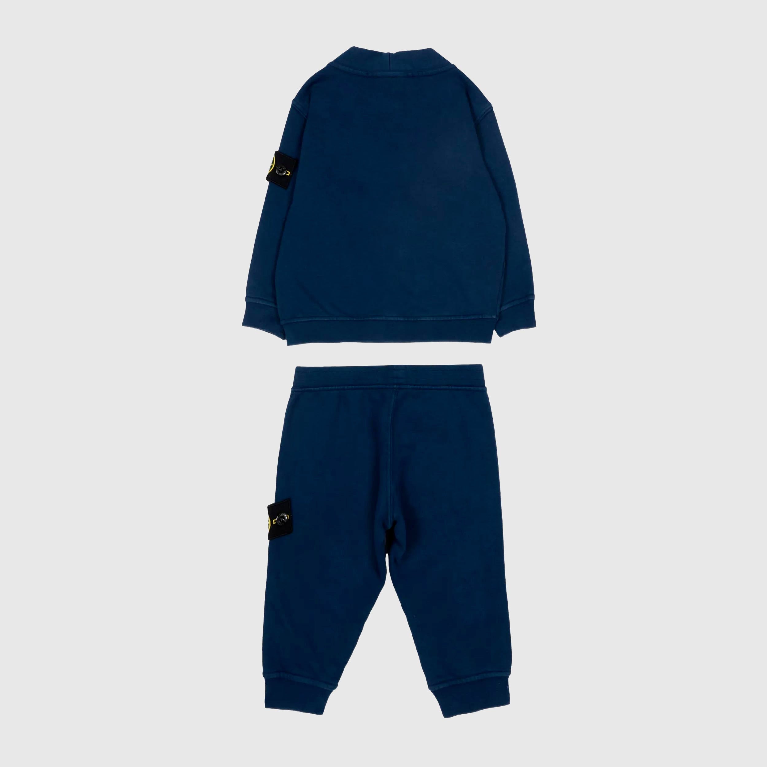 Dark Blue Three-Piece Suit Signed STONE ISLAND