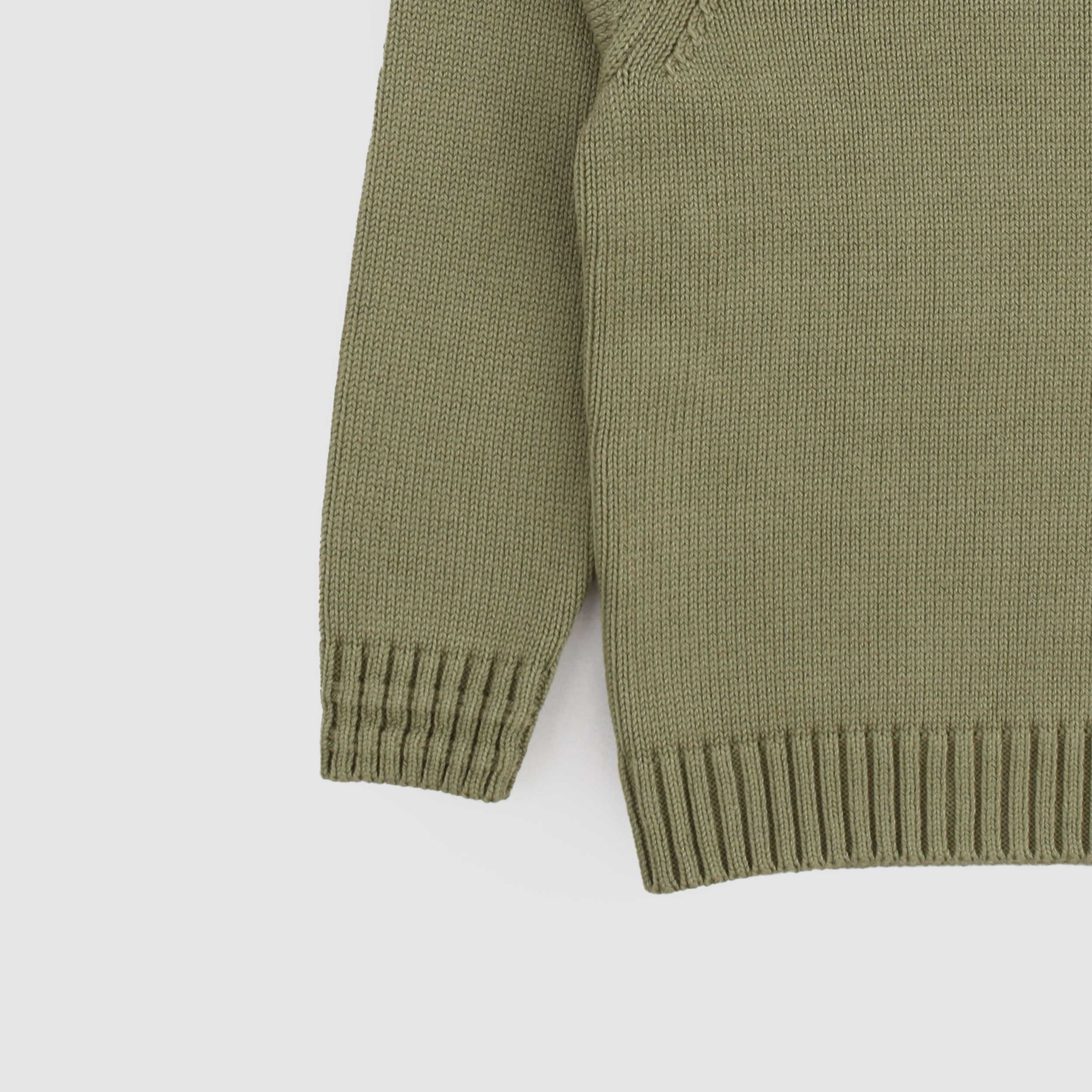 Green Turtleneck with Iconic Tag for Boy By STONE ISLAND