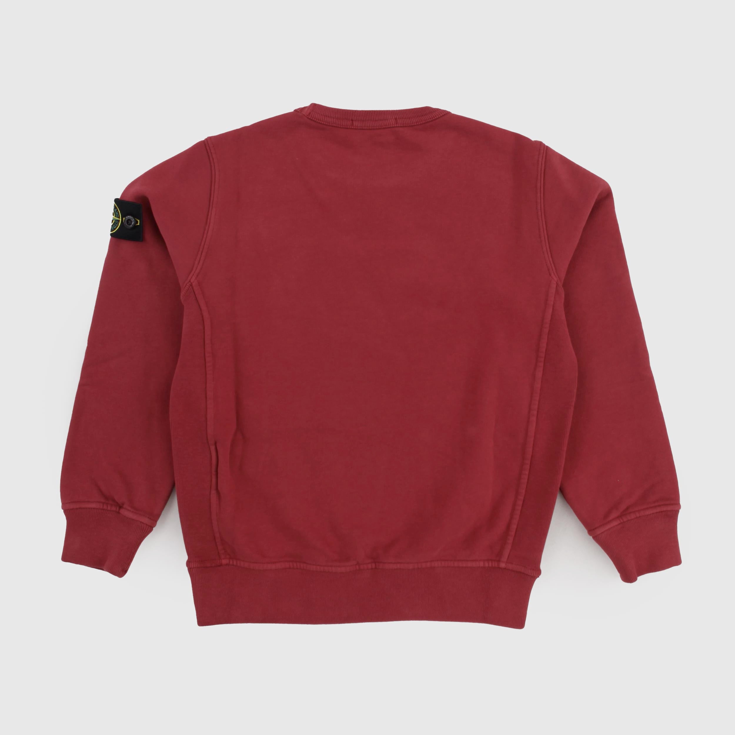 Felpa Amarena Girocollo con Targhetta Firmato STONE ISLAND