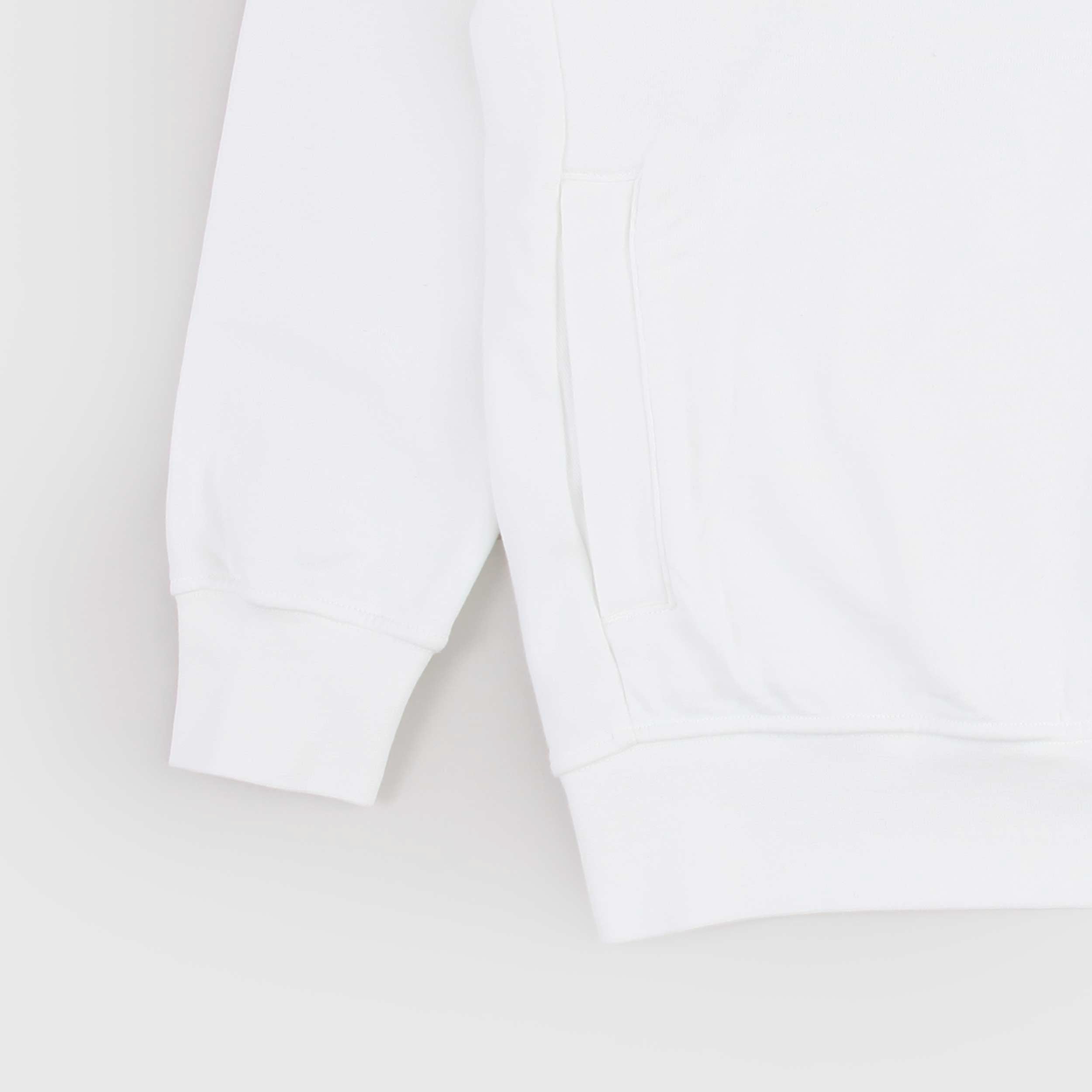 Felpa Bianca con Cappuccio Firmata STONE ISLAND