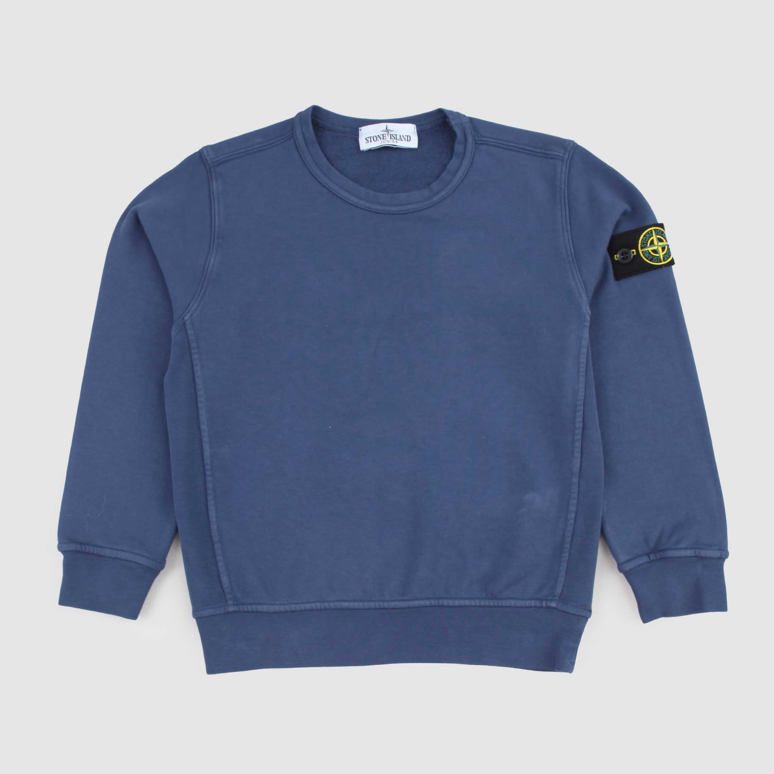 Felpa Girocollo Azzurra Firmata STONE ISLAND