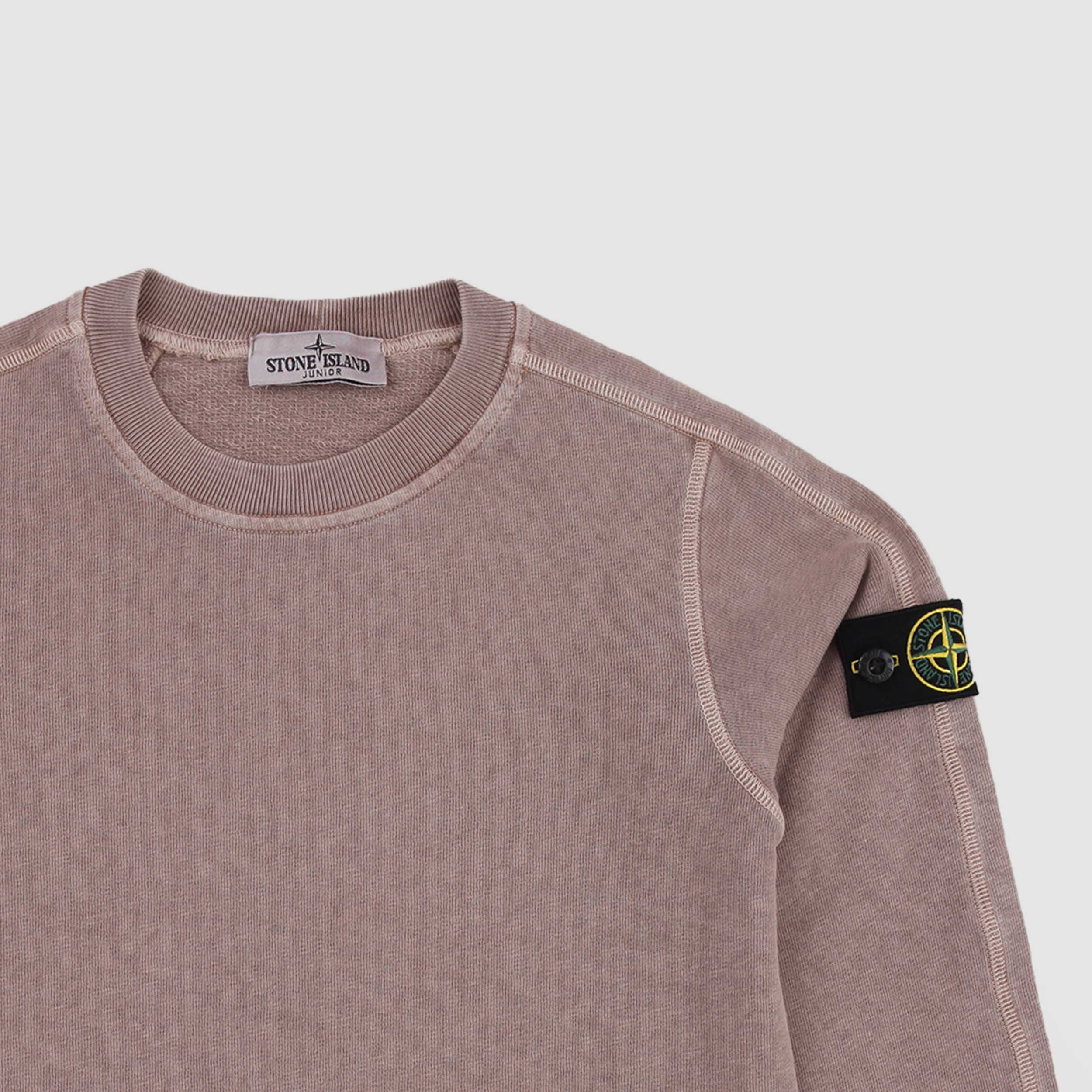 Hazelnut-colored sweater with STONE ISLAND tag