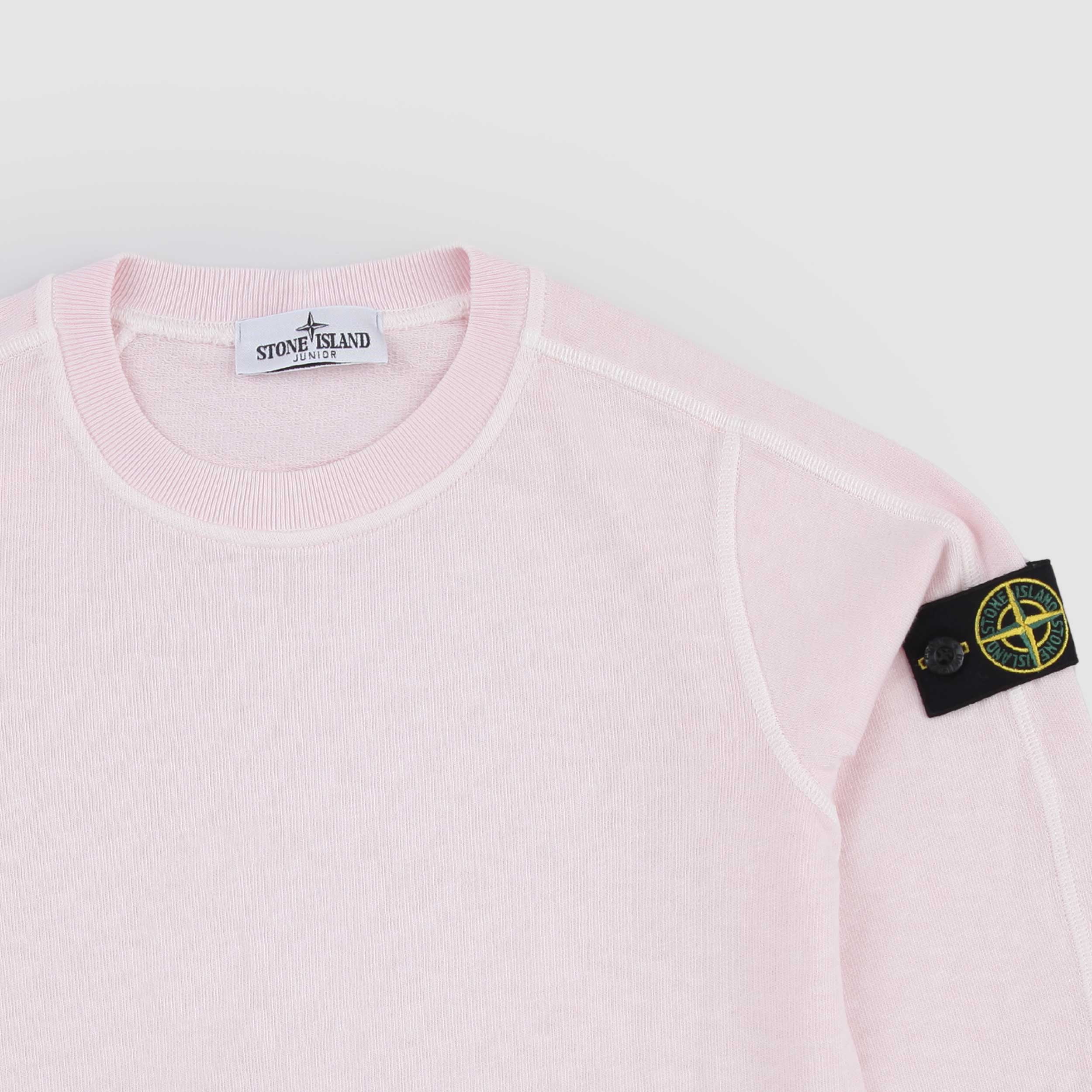 Pink Sweater with Iconic Tag by STONE ISLAND