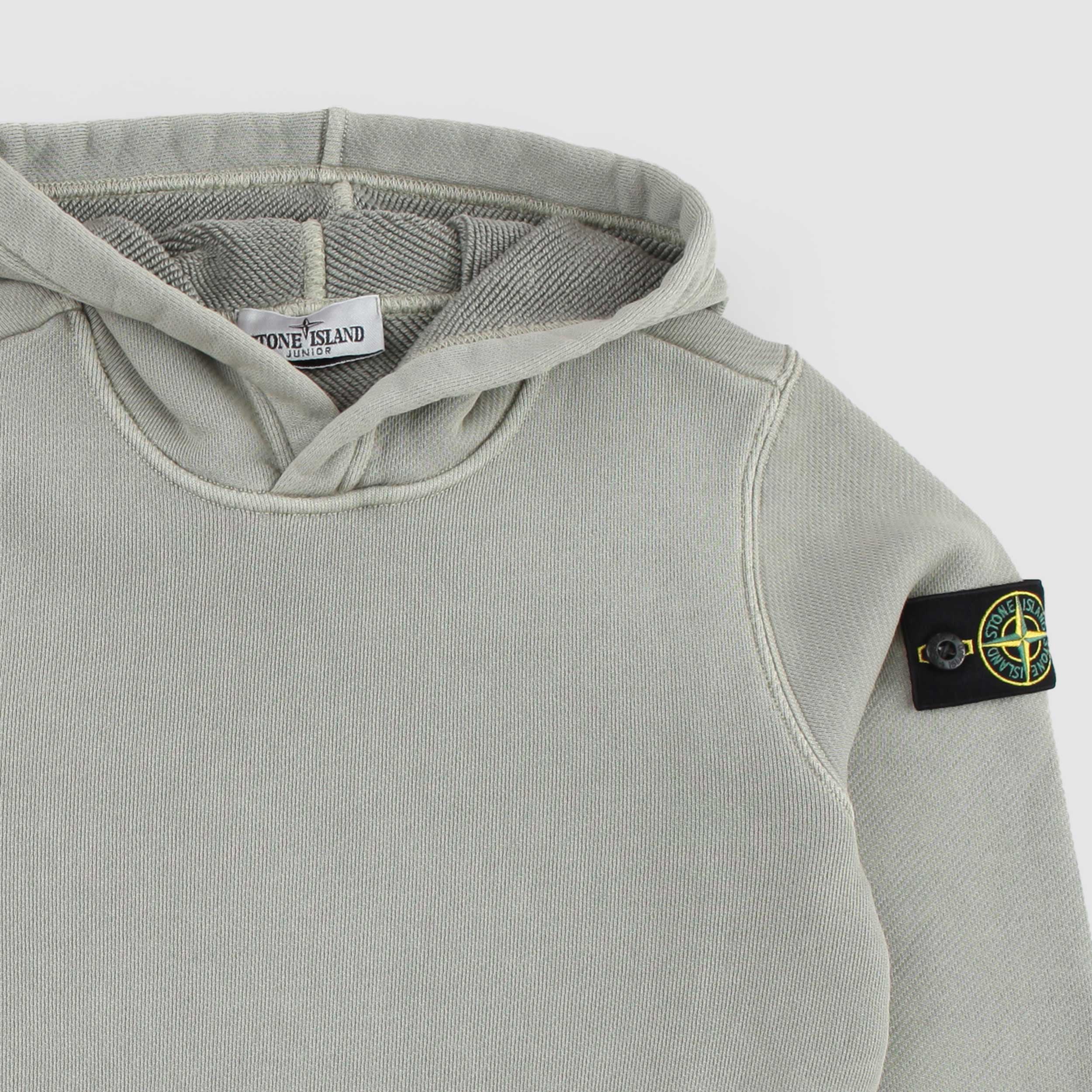 Sage Green Hoodie for Boy By STONE ISLAND
