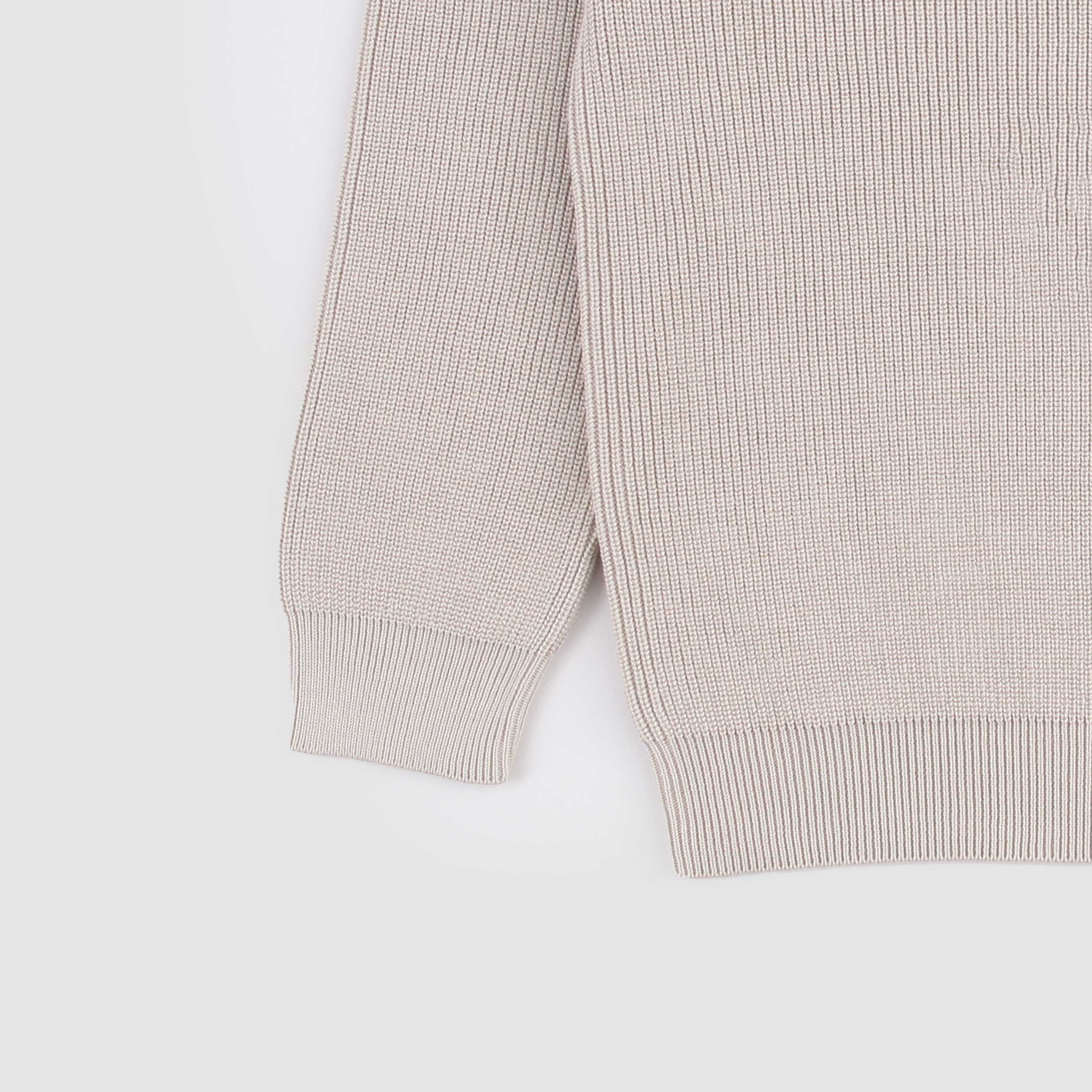 Beige Sweater with Iconic Tag Signed STONE ISLAND