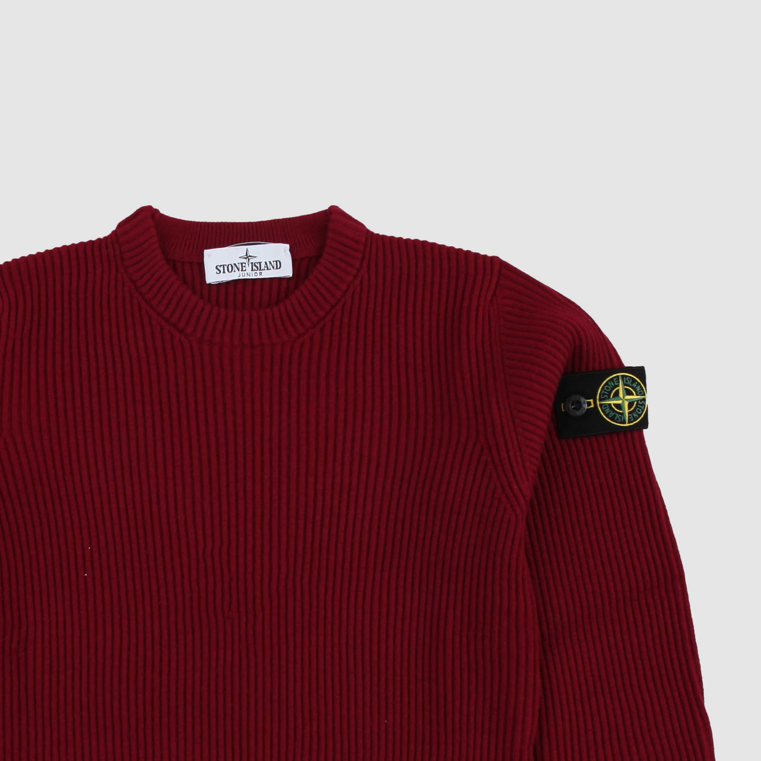 Maglioncino Bordeaux in Lana Vergine By STONE ISLAND