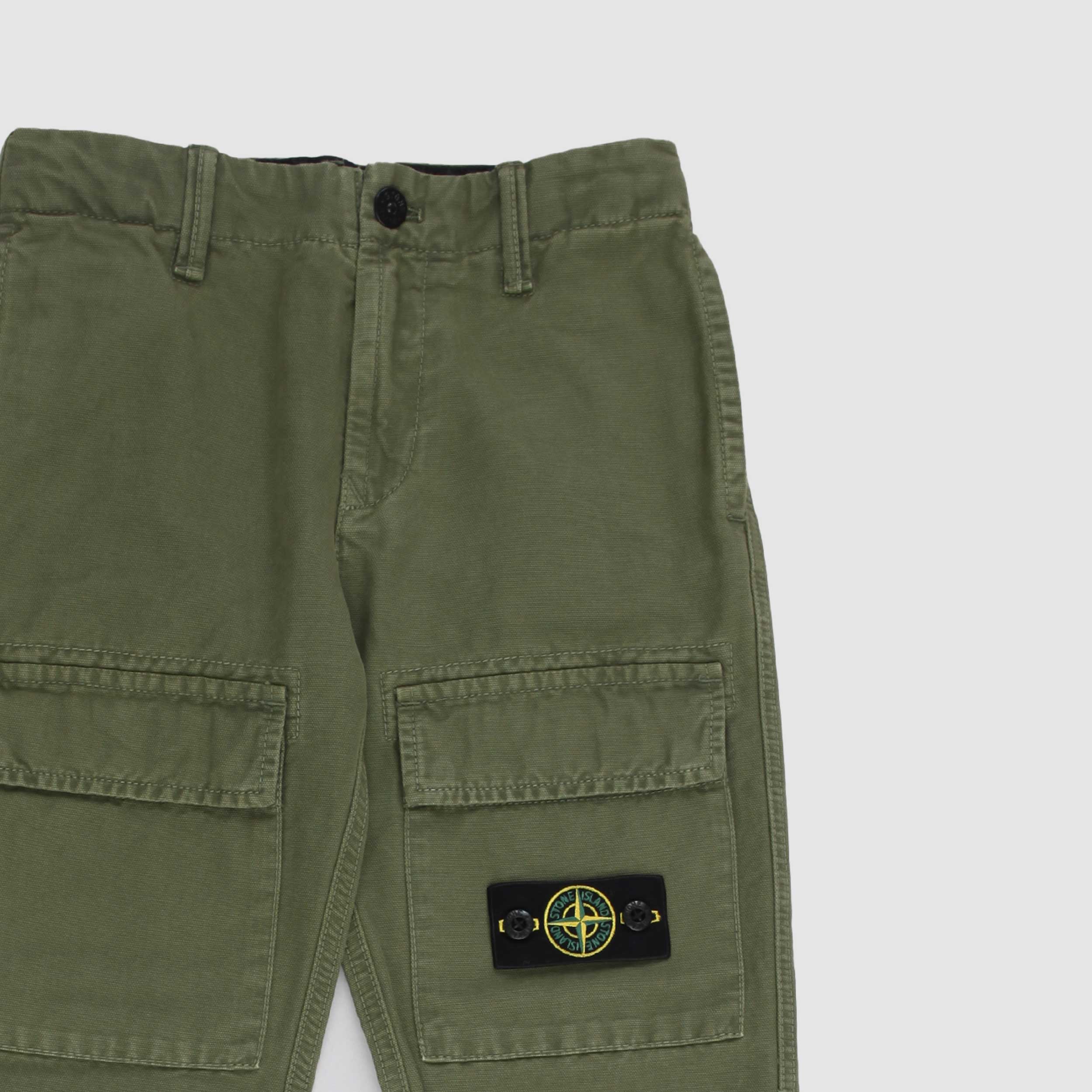 Jeans Verde Oliva con Coulisse Firmato STONE ISLAND