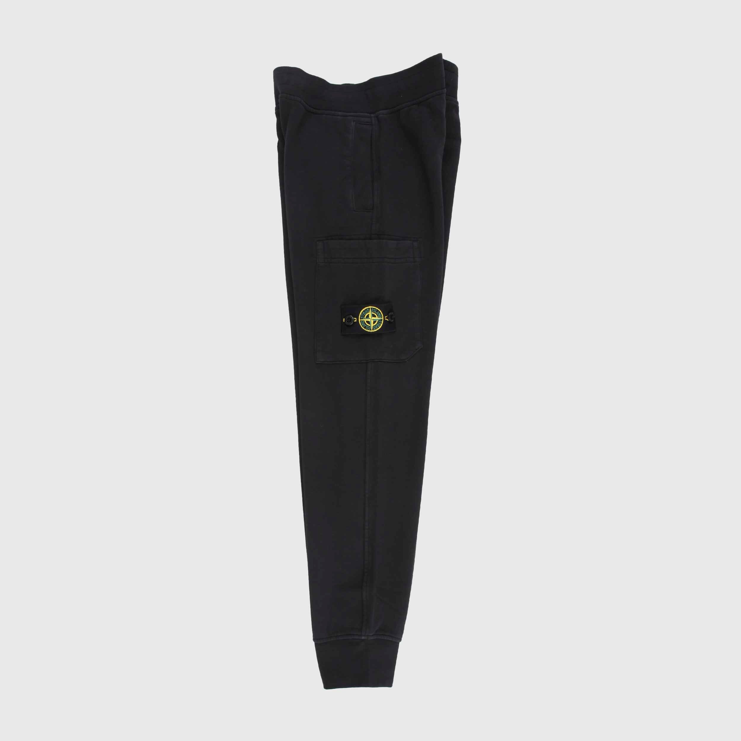 Pantalone Tuta Nero con Logo Firmato STONE ISLAND