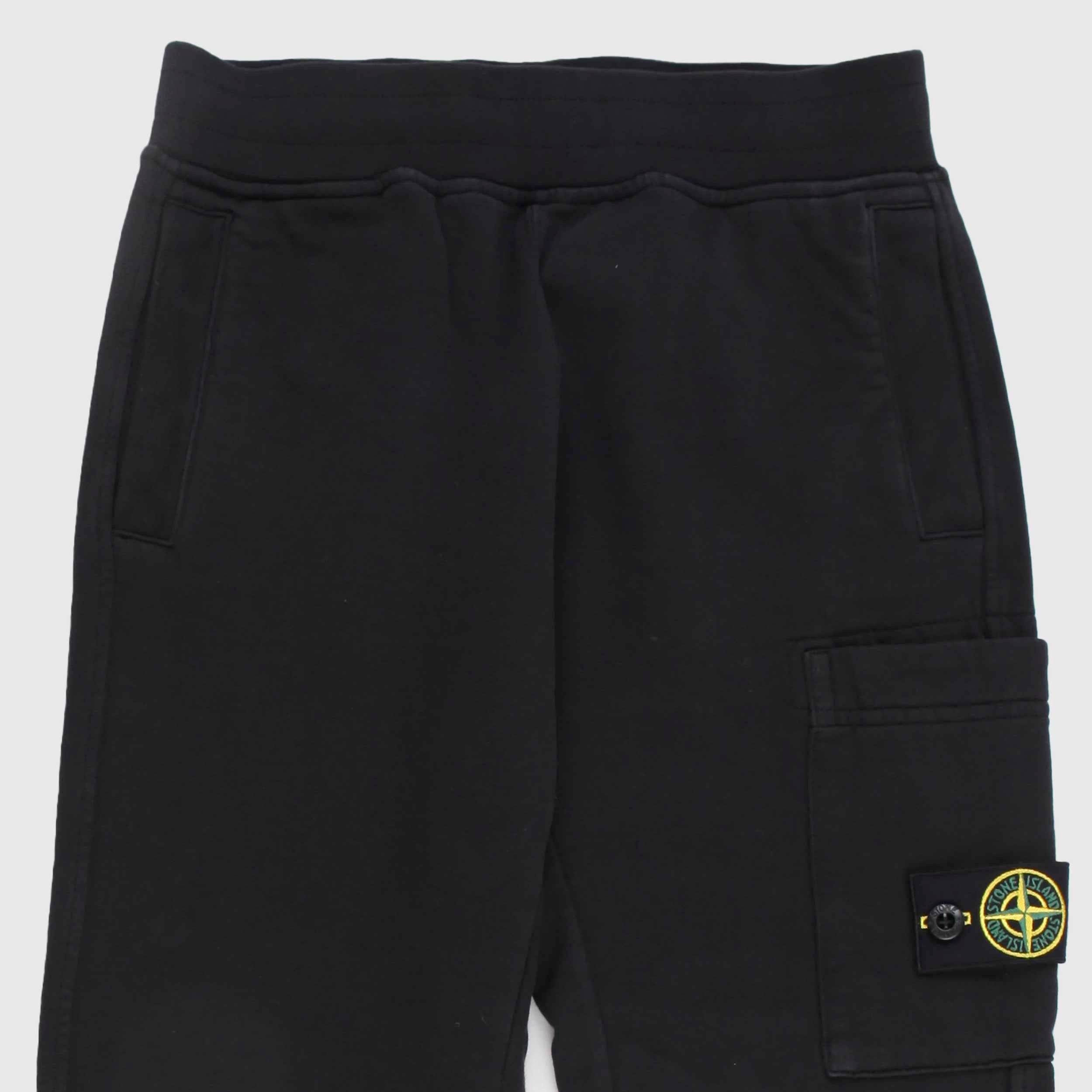 Pantalone Tuta Nero con Logo Firmato STONE ISLAND