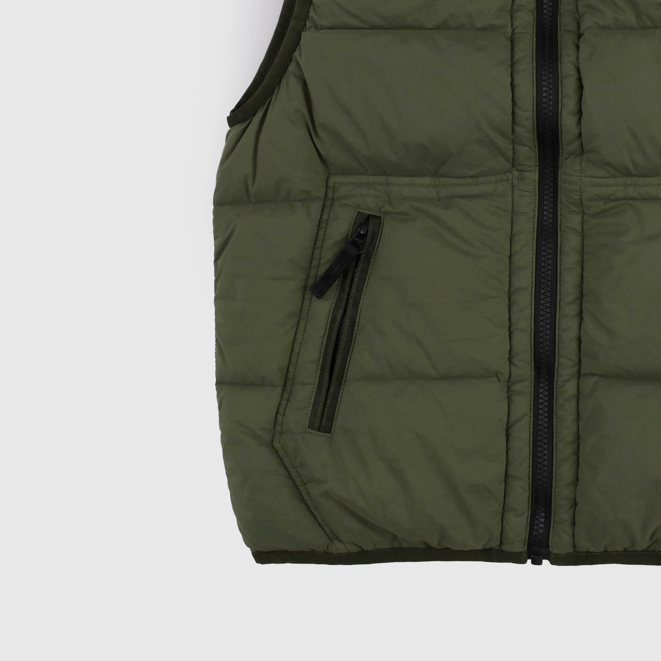 Smanicato Verde con Lampo sul Davanti Firmato STONE ISLAND